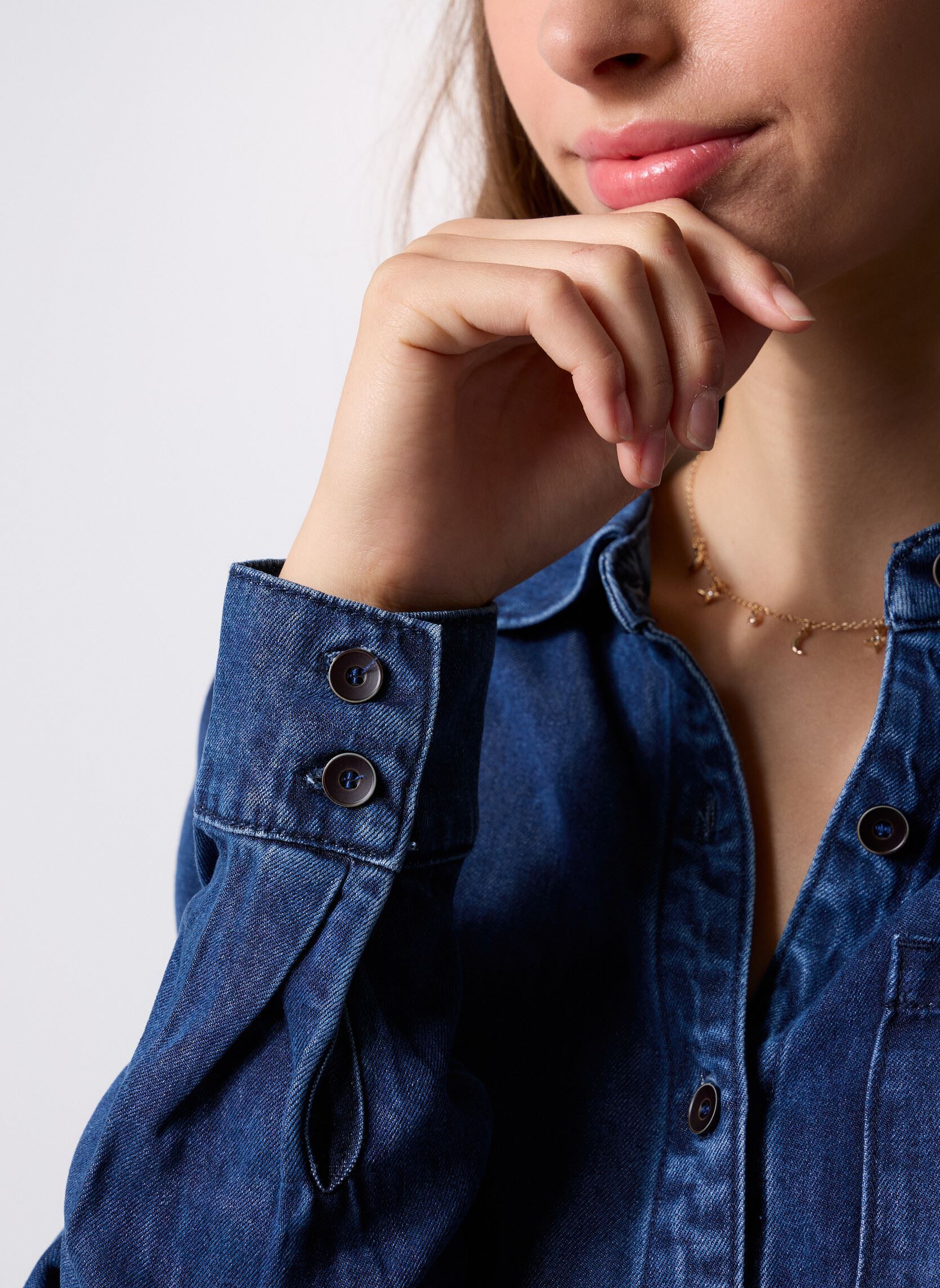 Camisas de manga larga Clem mujer azul La Petite Etoile Camisas de manga larga Clem mujer azul Wash