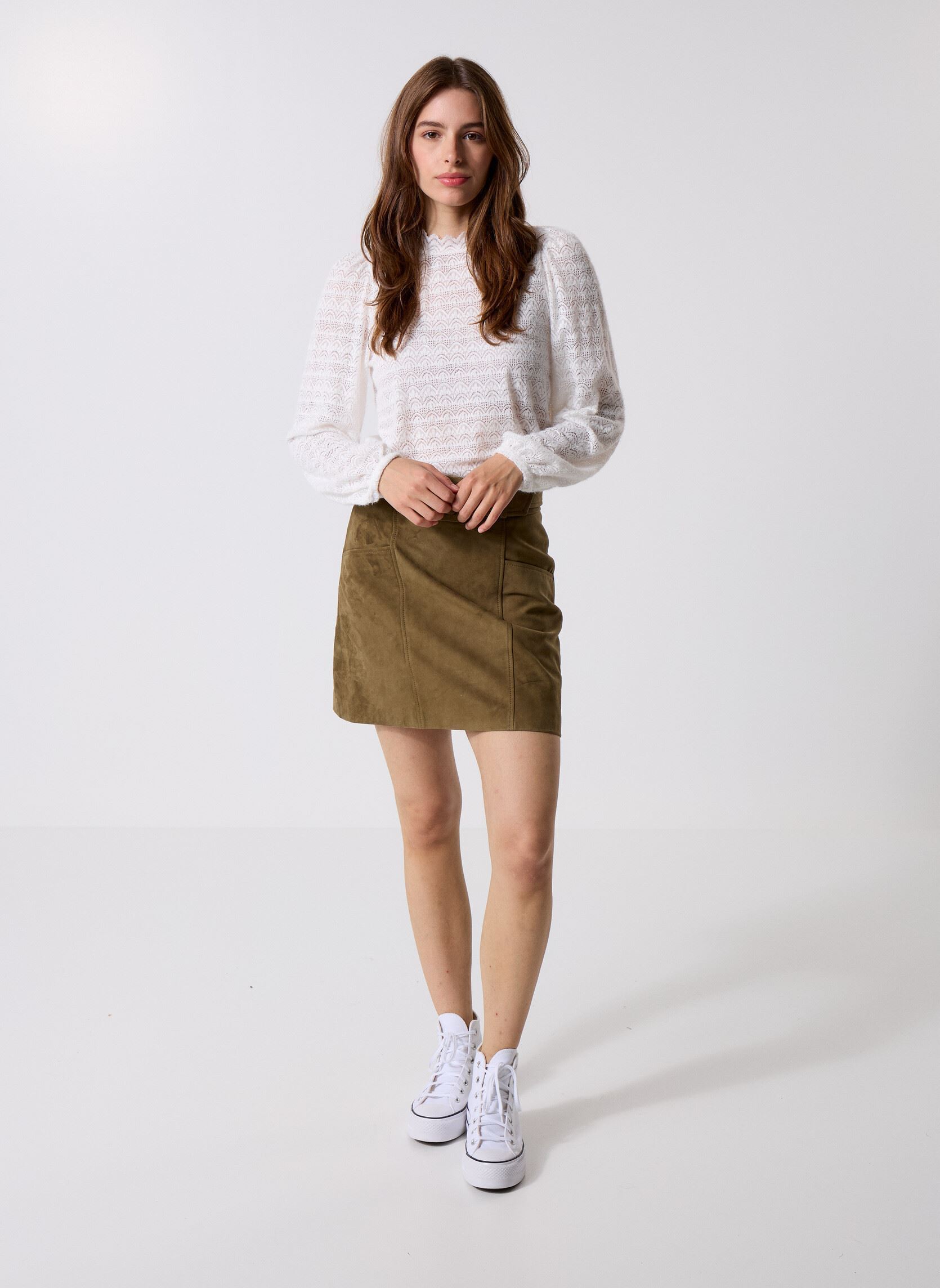 Jupes courtes Faustine femme vert La Petite Etoile Jupes courtes Faustine femme vert Kaki