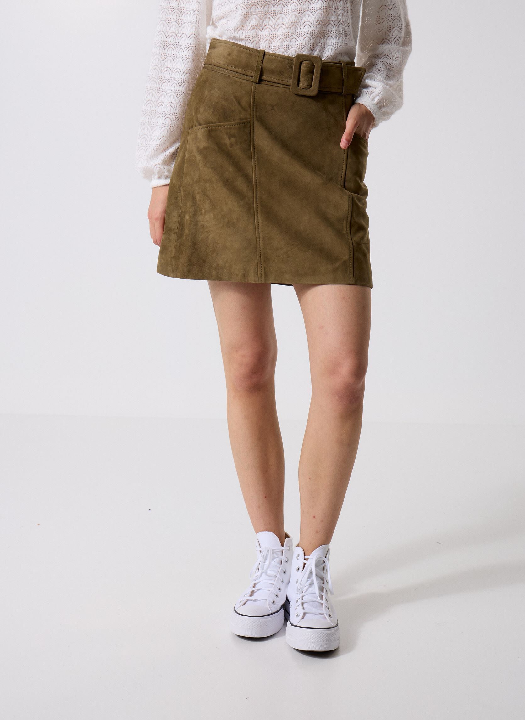 Jupes courtes Faustine femme vert La Petite Etoile Jupes courtes Faustine femme vert Kaki