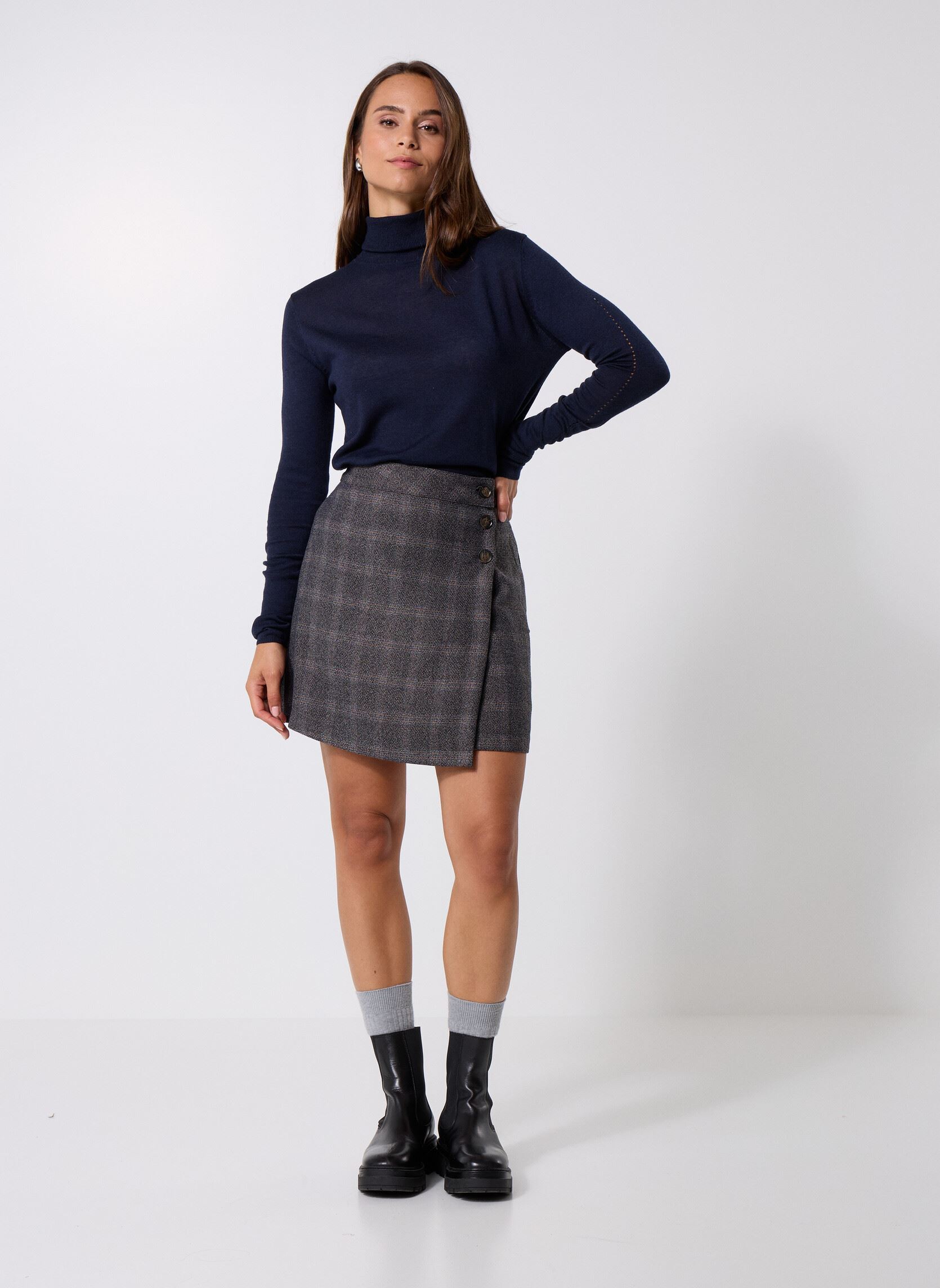 Korte rokken Jone dames grijs La Petite Etoile Korte rokken Jone dames grijs Gris/bleu