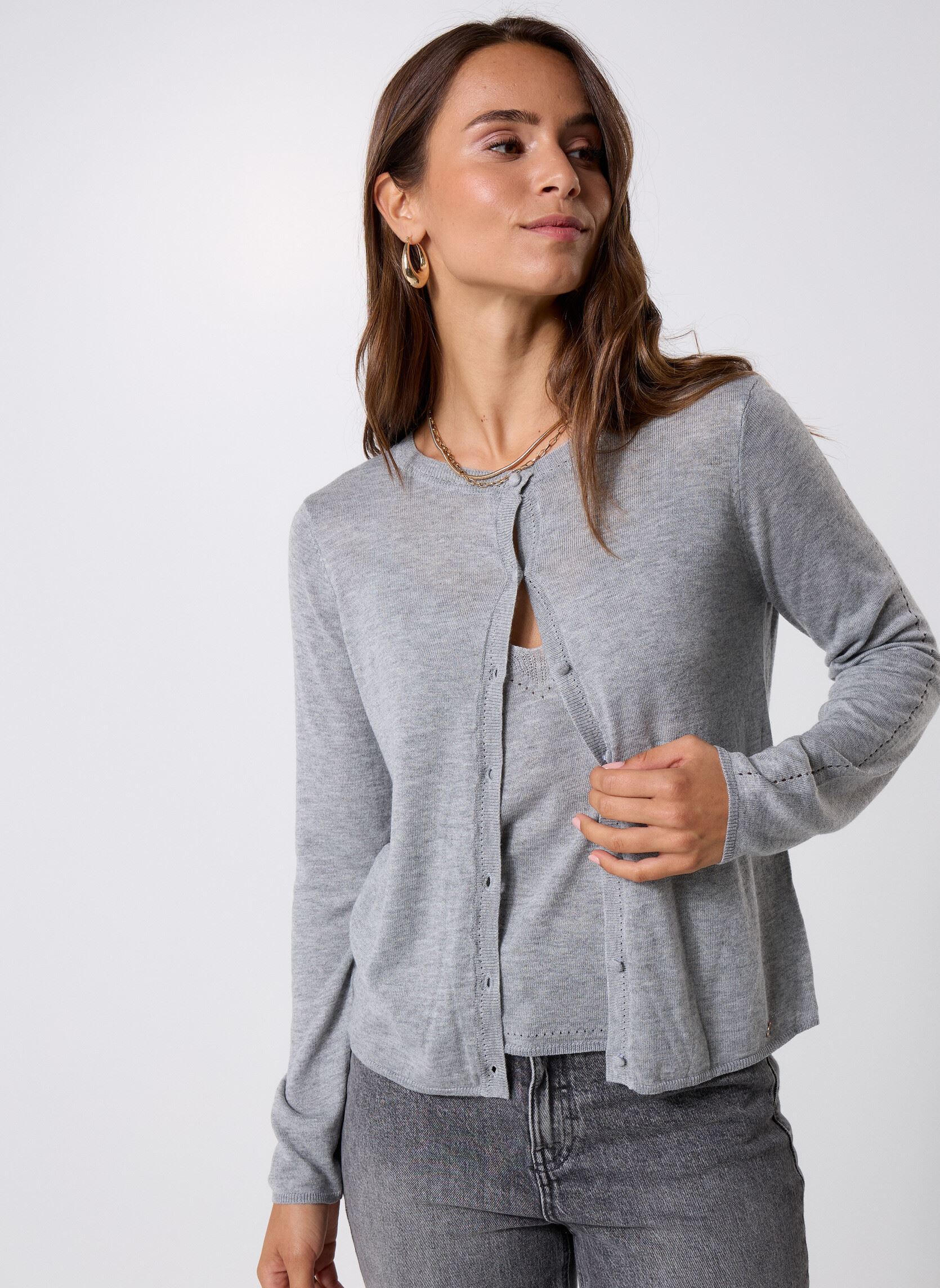 Vesten Mandel dames grijs La Petite Etoile Vesten Mandel dames grijs Gris Chine