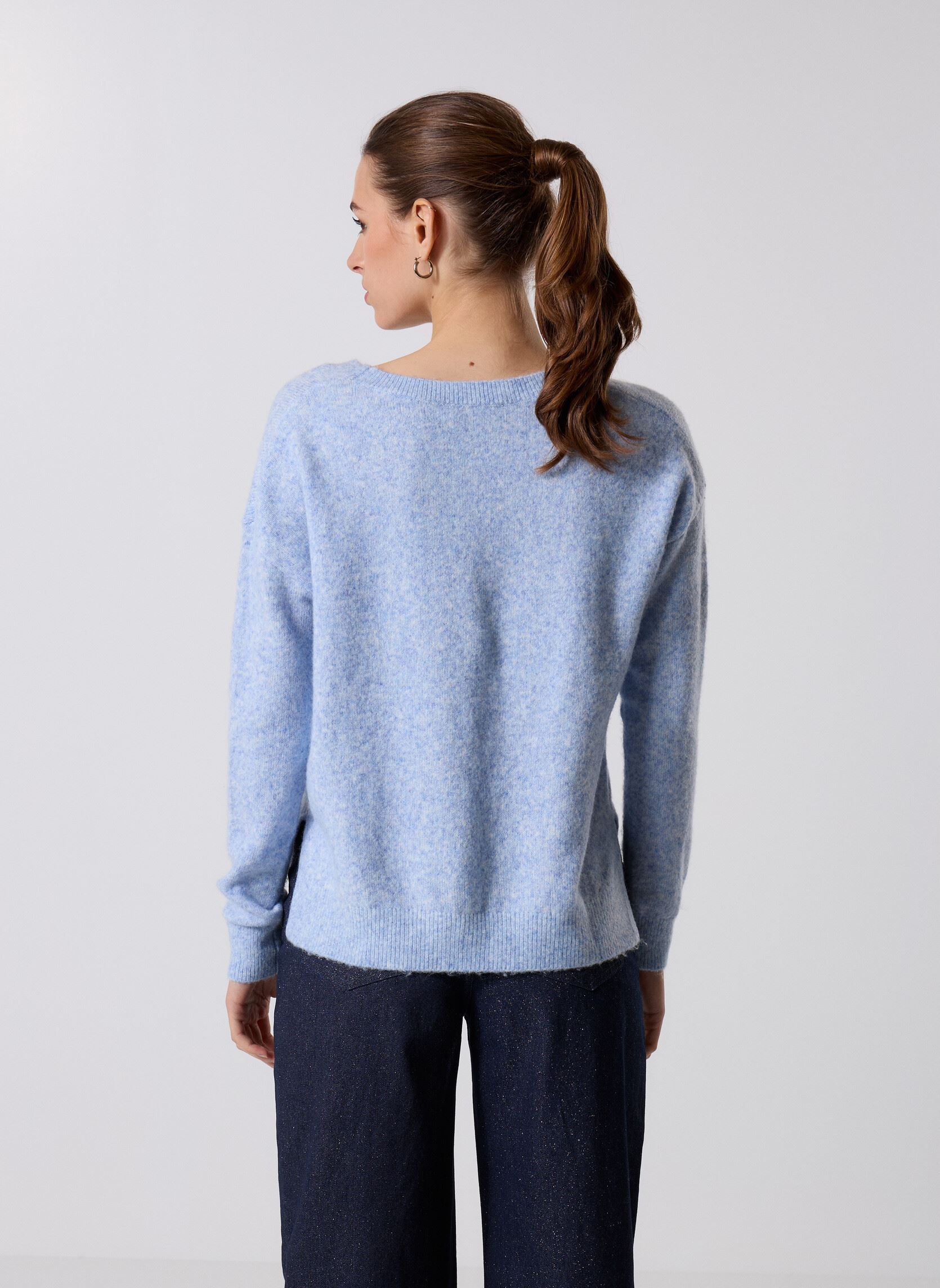 Pulls Mantia femme bleu La Petite Etoile Pulls Mantia femme bleu Bleu ciel