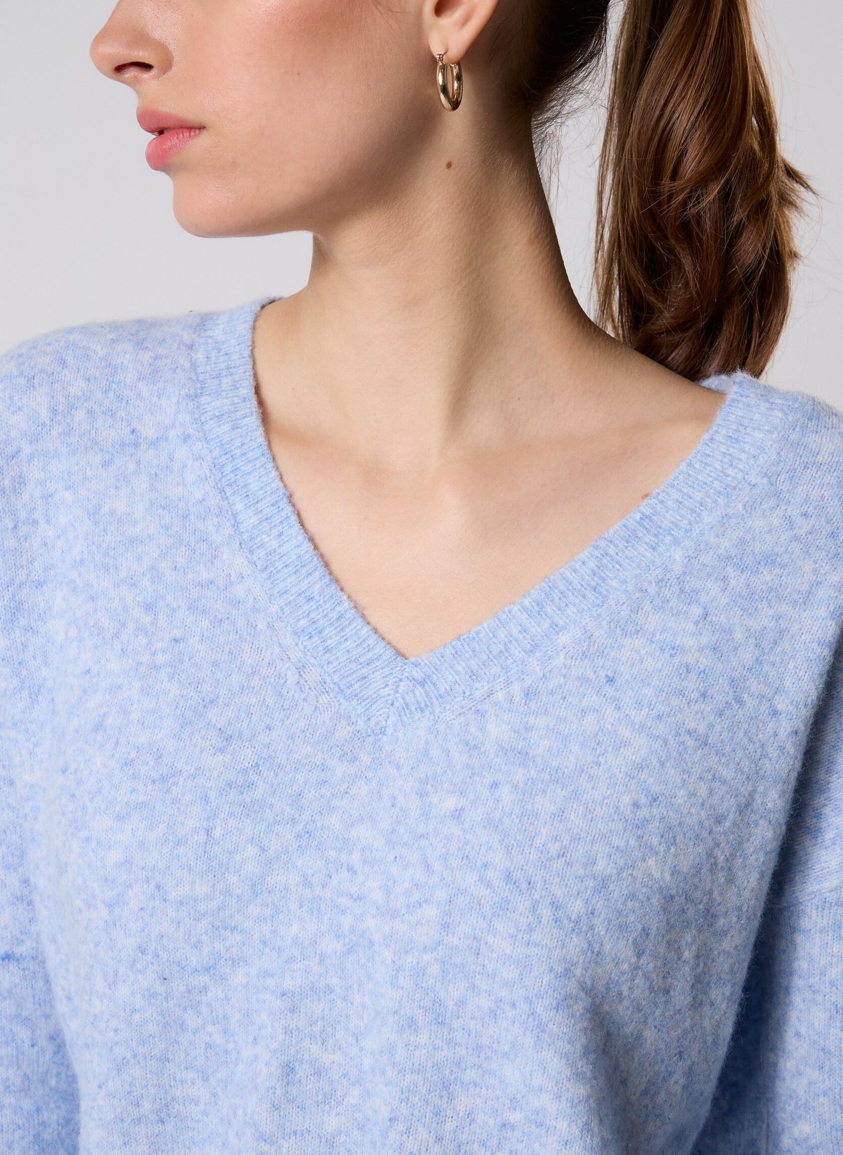 Pulls Mantia femme bleu La Petite Etoile Pulls Mantia femme bleu Bleu ciel