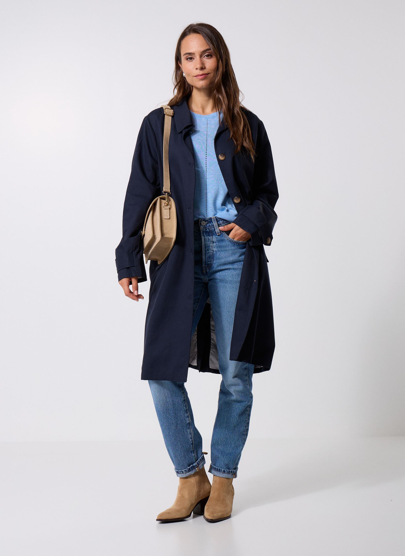 Winterjas Nevin dames blauw La Petite Etoile Winterjas Nevin dames blauw Marine