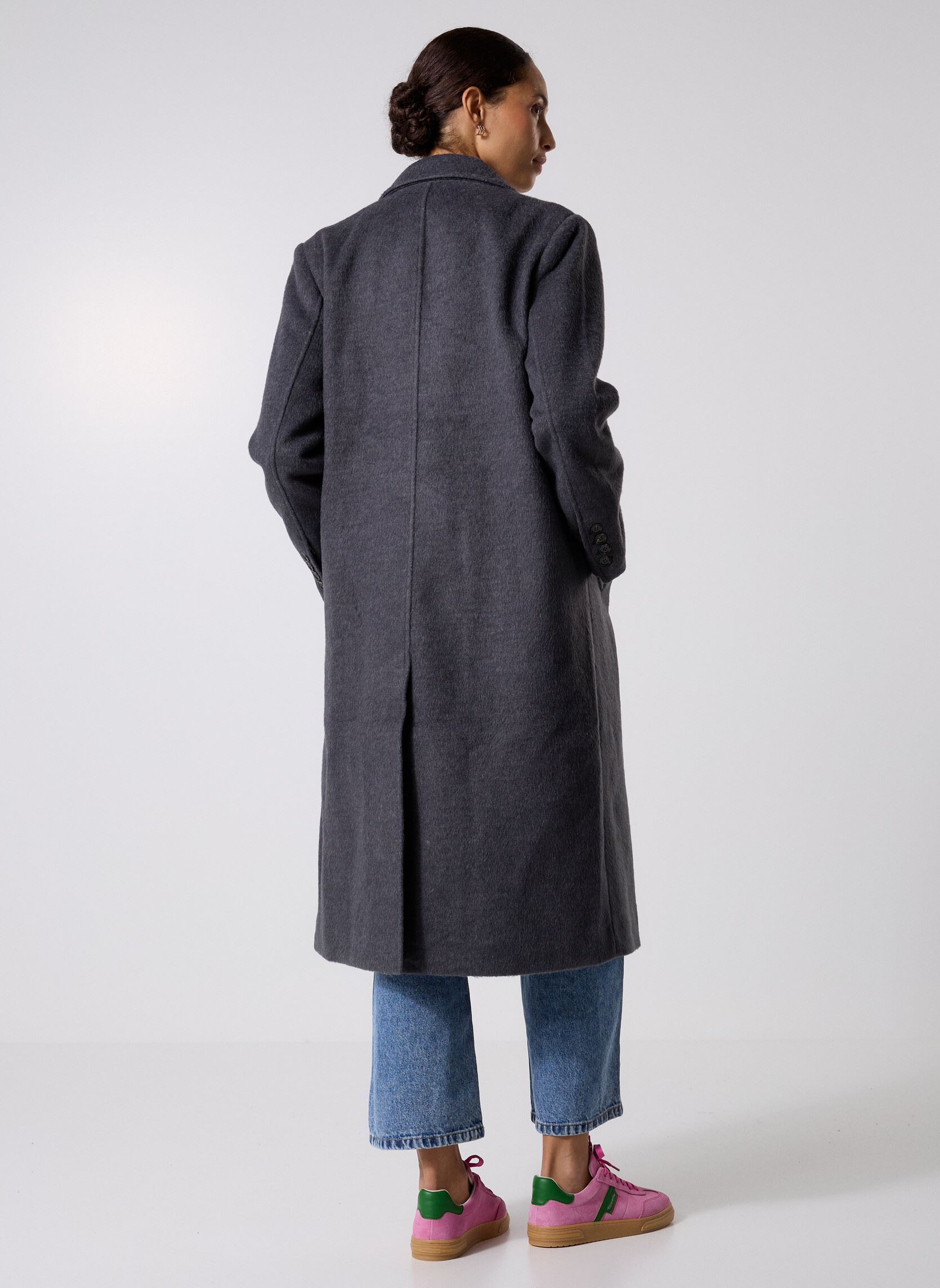 Manteaux Nour femme gris La Petite Etoile Manteaux Nour femme gris Anthracite