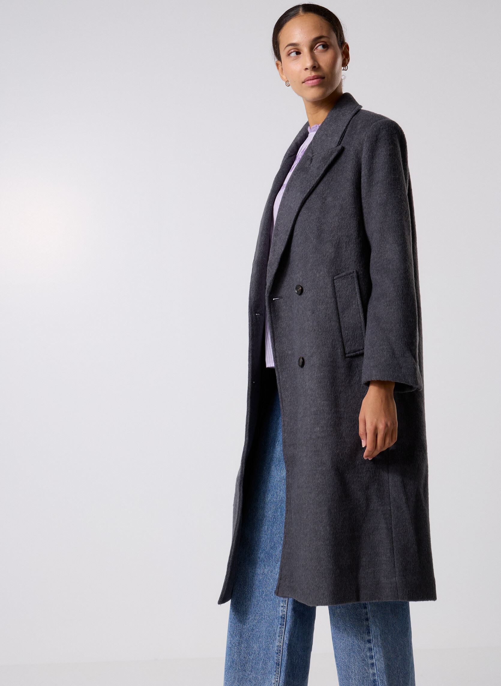 Manteaux Nour femme gris La Petite Etoile Manteaux Nour femme gris Anthracite
