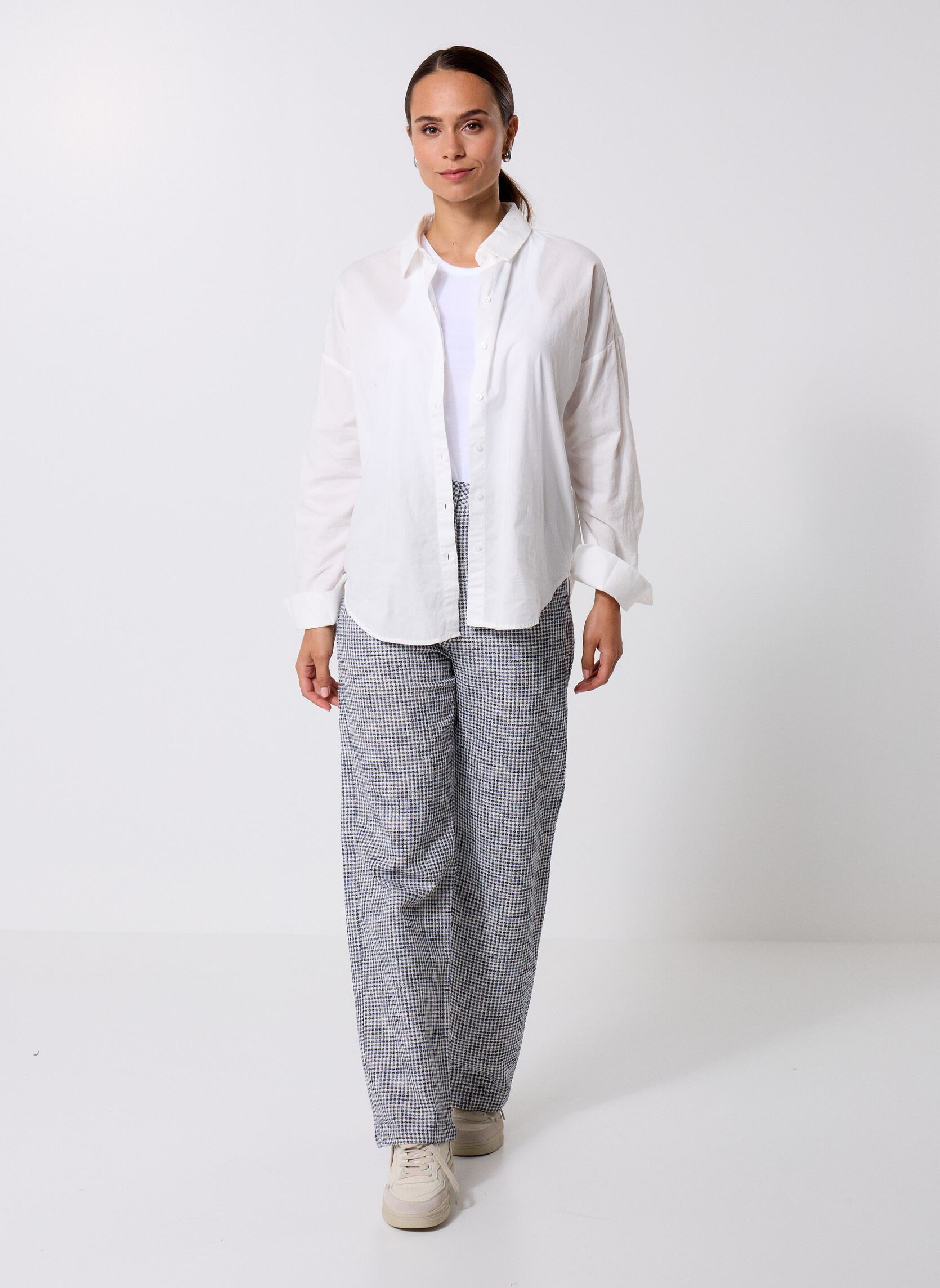 Pantalons droit Palmo femme blanc La Petite Etoile Pantalons droit Palmo femme blanc Ecru/Marine