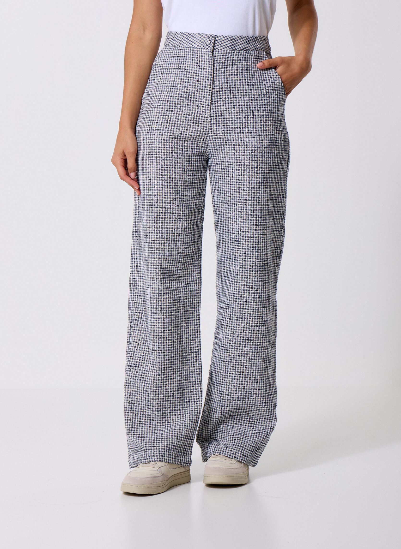 Pantalons droit Palmo femme blanc La Petite Etoile Pantalons droit Palmo femme blanc Ecru/Marine