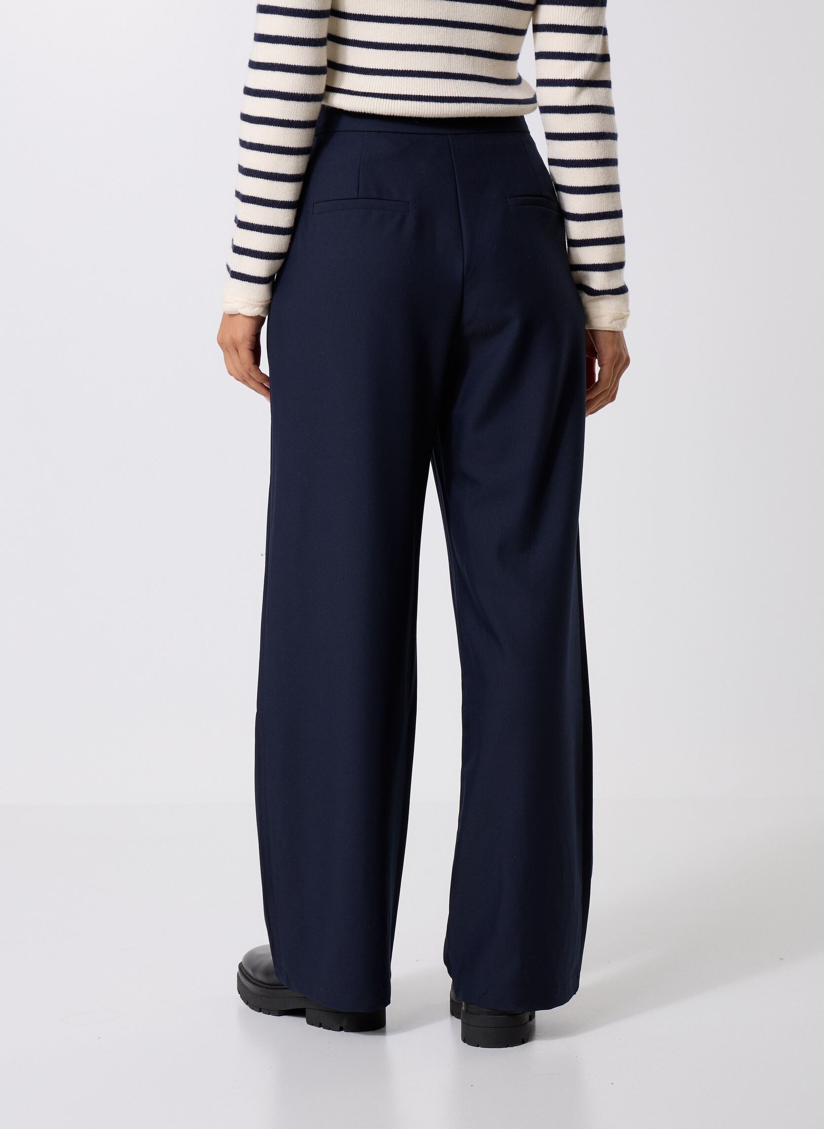Pantaloni larghi Paolo donna blu La Petite Etoile Pantaloni larghi Paolo donna blu Marine