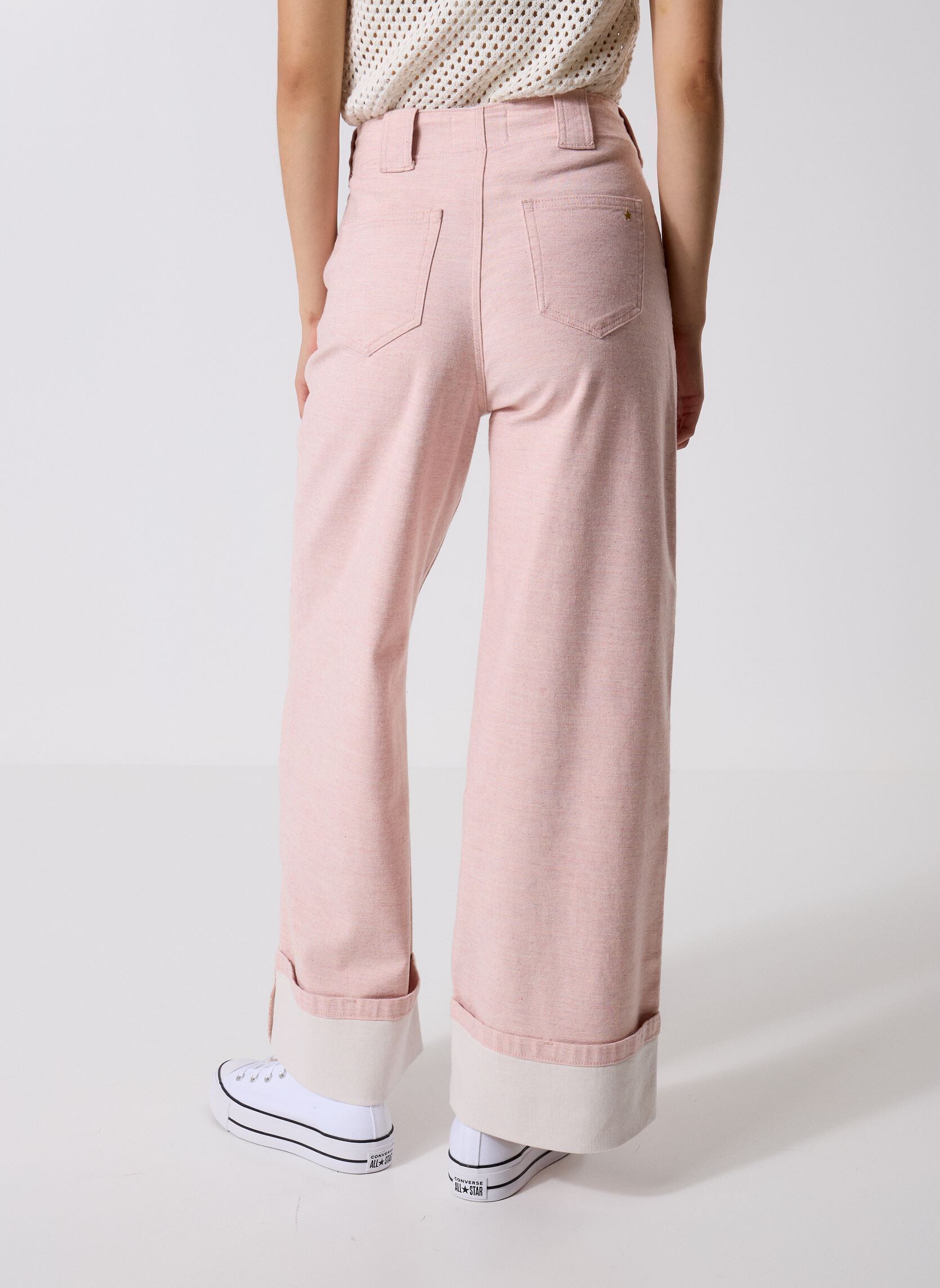 Wijde jeans / Flared Jeans Paxton dames roze La Petite Etoile Wijde jeans / Flared Jeans Paxton dames roze Rose