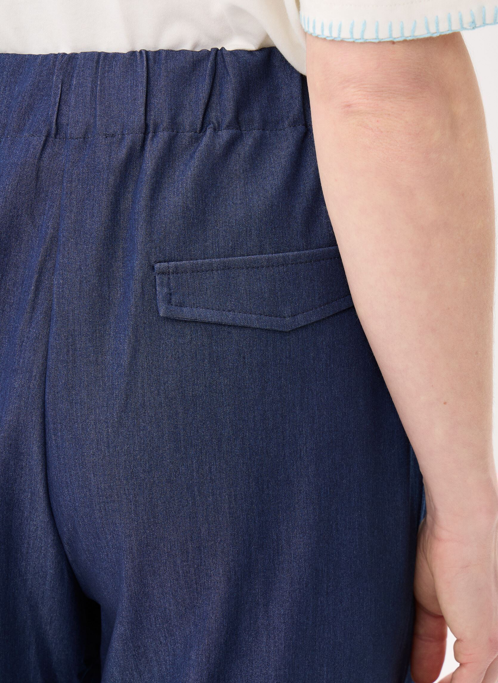 Wijde broeken Pely dames blauw La Petite Etoile Wijde broeken Pely dames blauw Wash