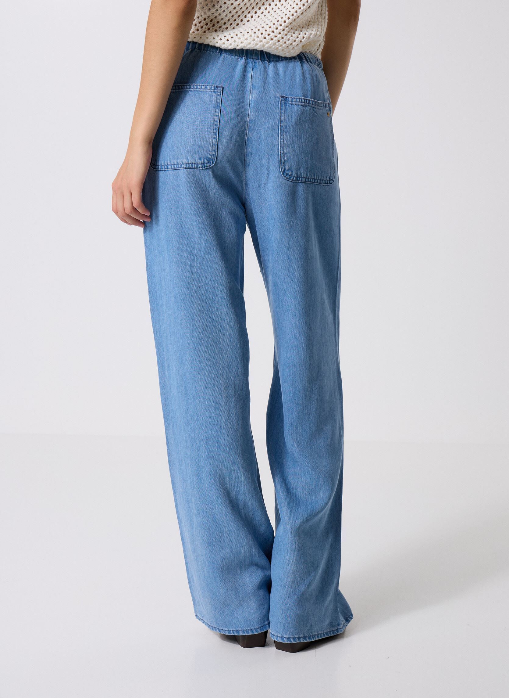 Weite Hosen Poeti damen blau La Petite Etoile Weite Hosen Poeti damen blau Stone