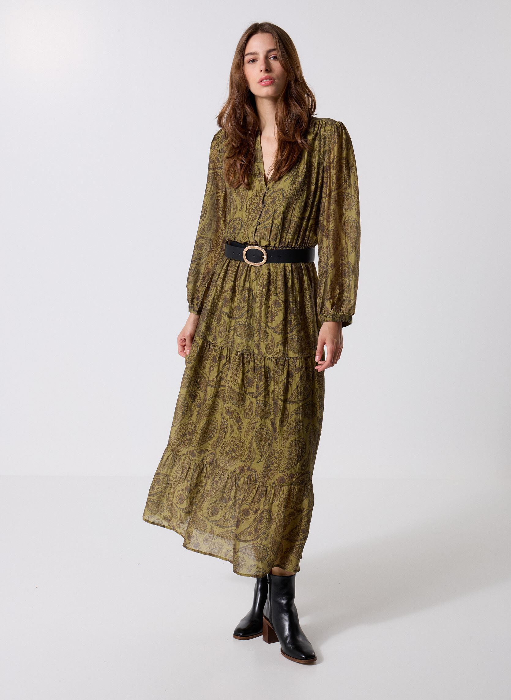 Lange jurken Ryma dames groen La Petite Etoile Lange jurken Ryma dames groen cachemire