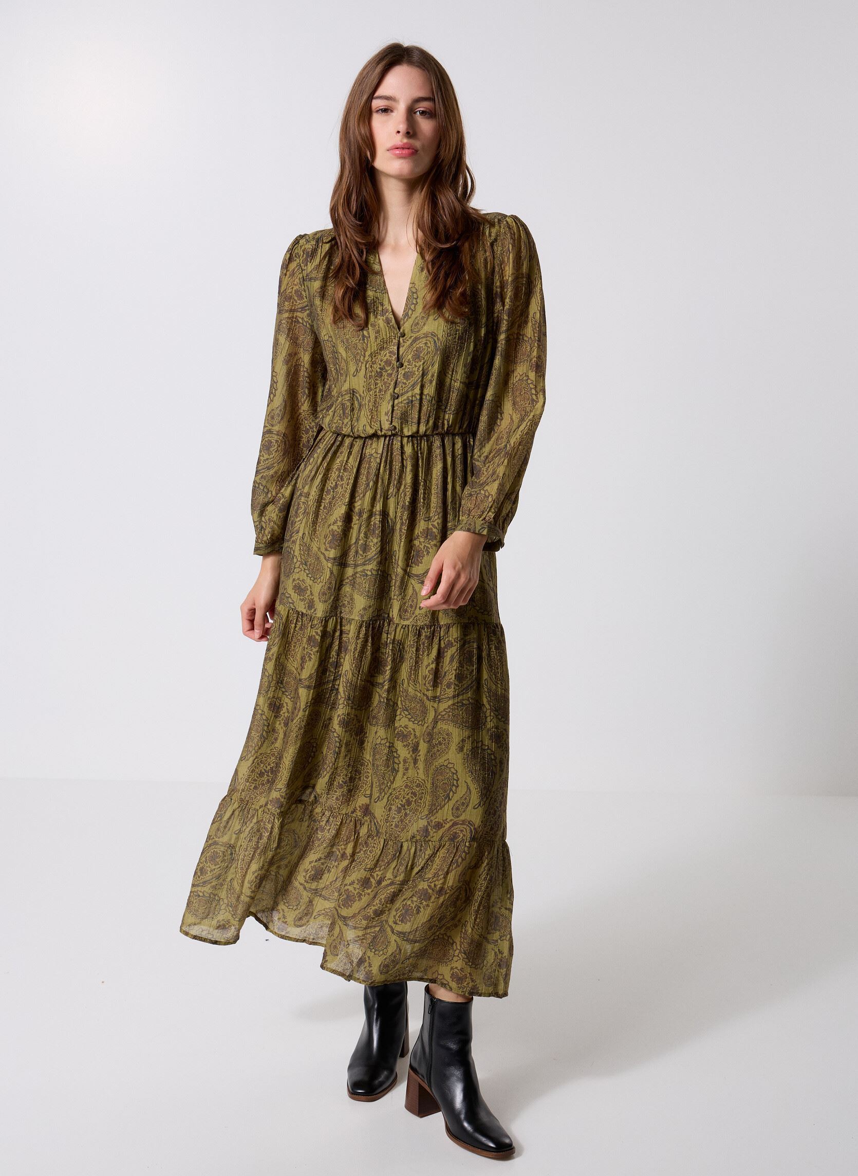 Lange jurken Ryma dames groen La Petite Etoile Lange jurken Ryma dames groen cachemire