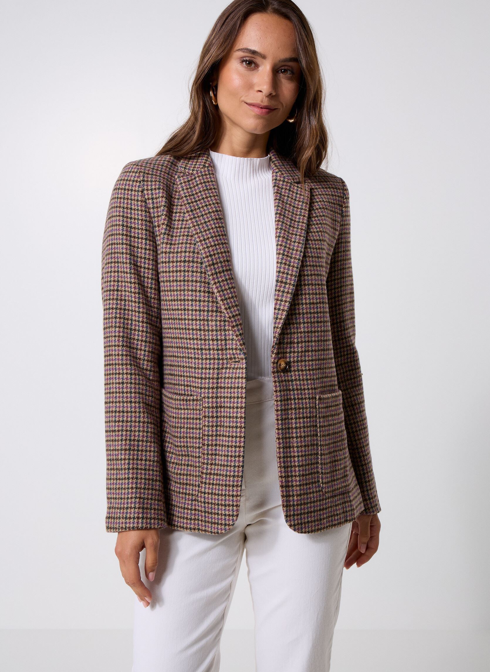 Vestes de blazer Vaness femme multicolore La Petite Etoile Vestes de blazer Vaness femme multicolore PIED DE POULE