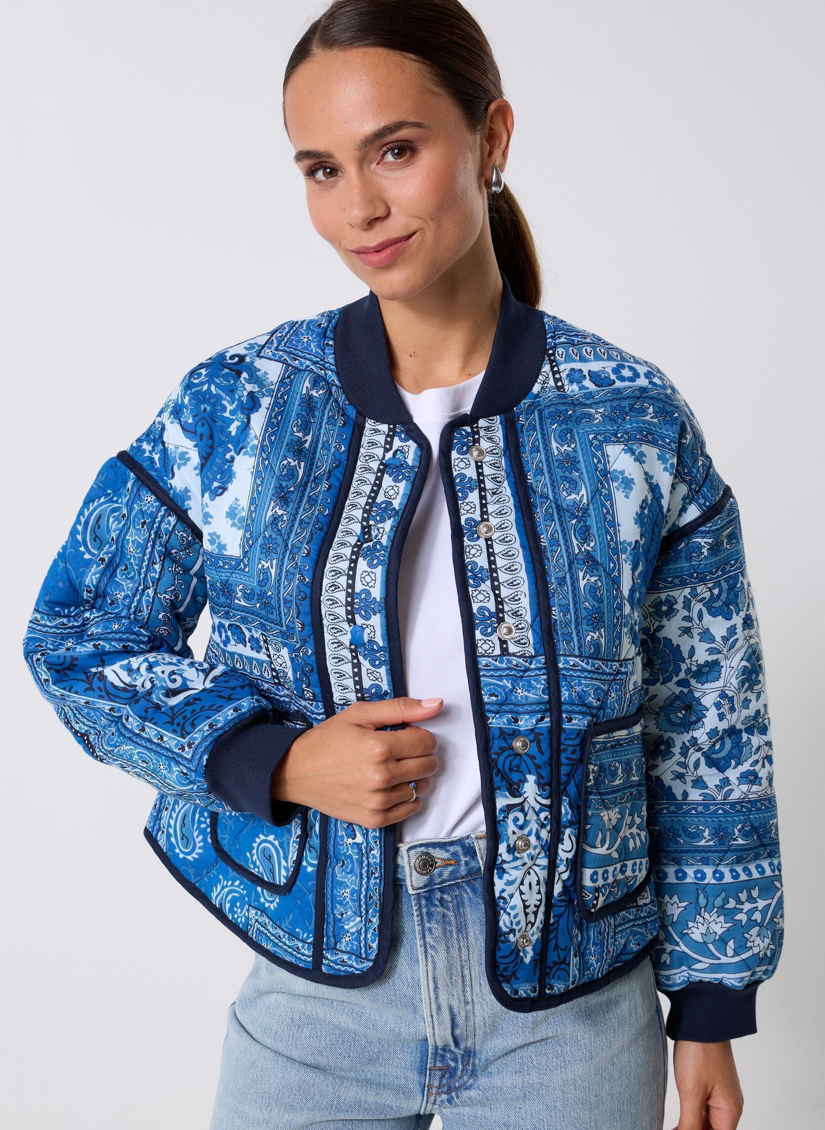 Chaquetas Vayla mujer azul La Petite Etoile Chaquetas Vayla mujer azul Patchwork