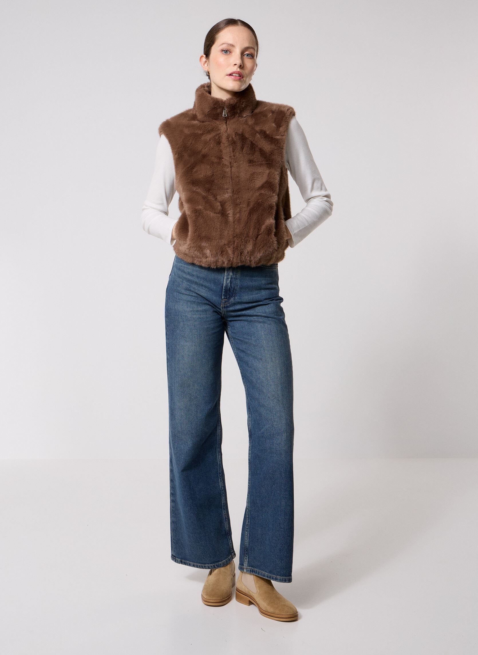 Veste D'équitation Intelligente Enfant Equetech, Marron Tweed, Taille 26, Avec Protection, Occasion