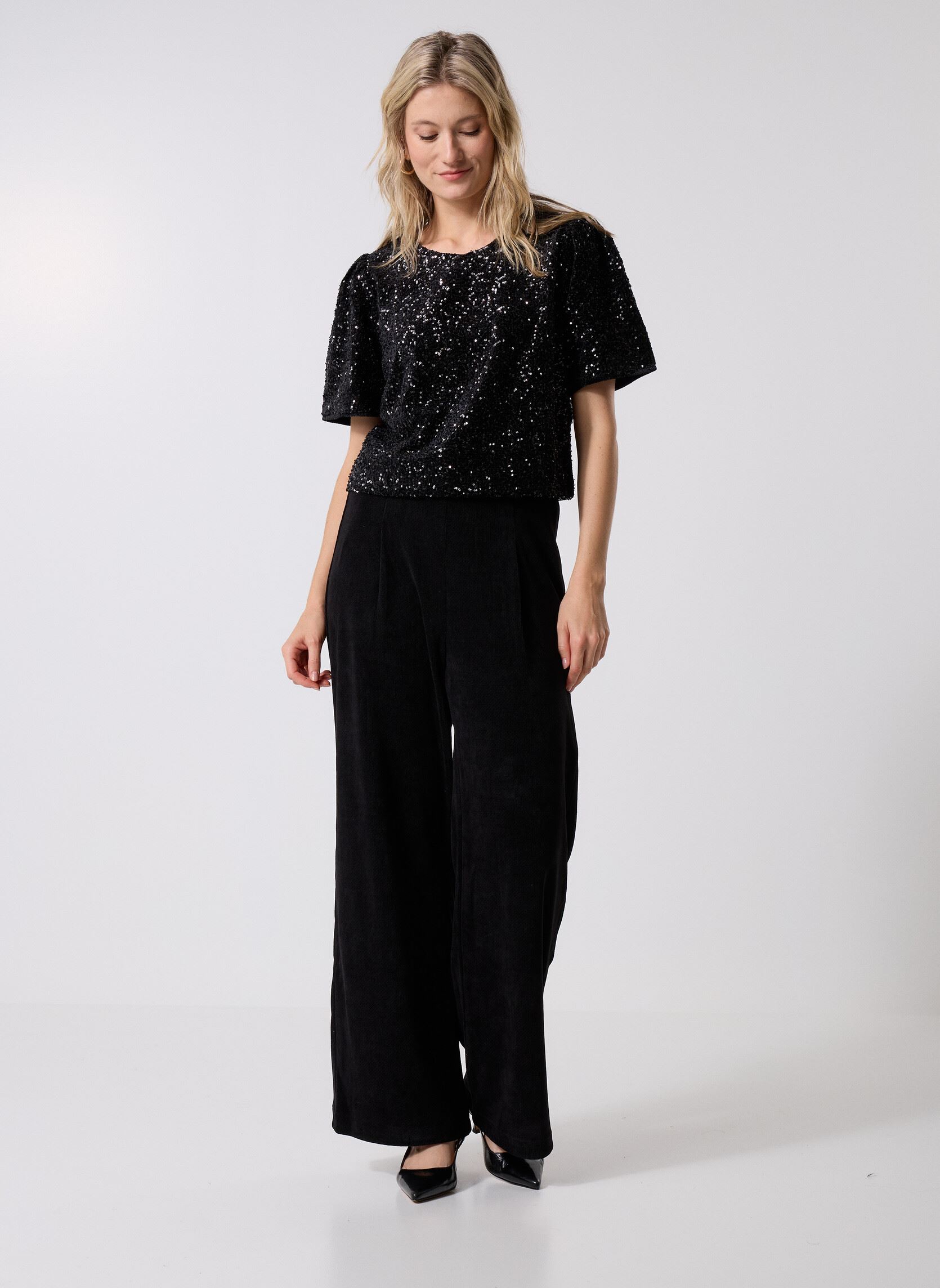 T-shirts met korte mouwen LAL585DH dames zwart Lili Sidonio T-shirts met korte mouwen LAL585DH dames zwart BLACK