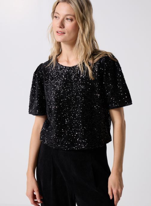 Lili Sidonio Tee-shirts manches courtes LAL585DH femme noir