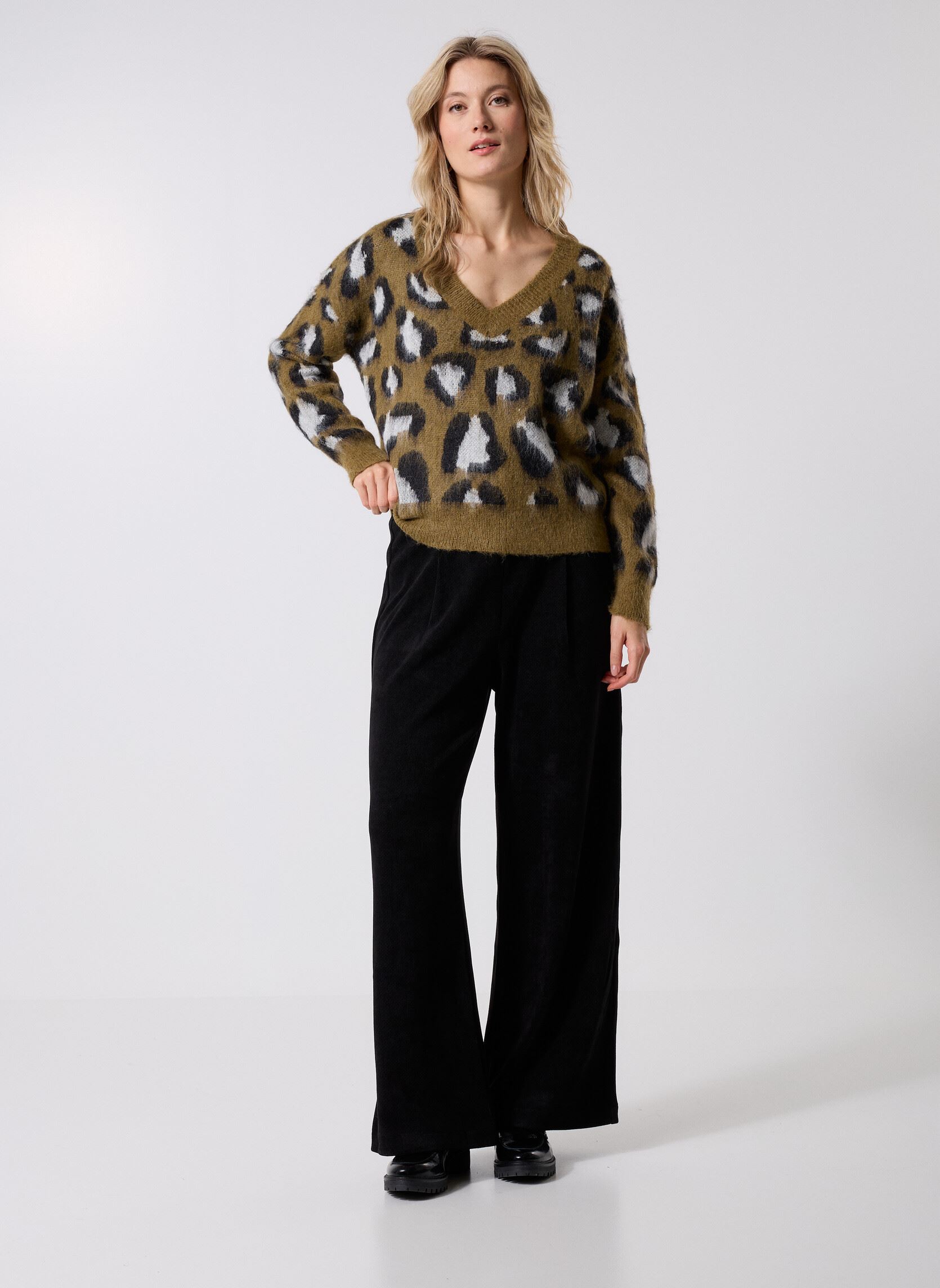 Pullover LAL613DH damen grün Lili Sidonio Pullover LAL613DH damen grün KHAKI