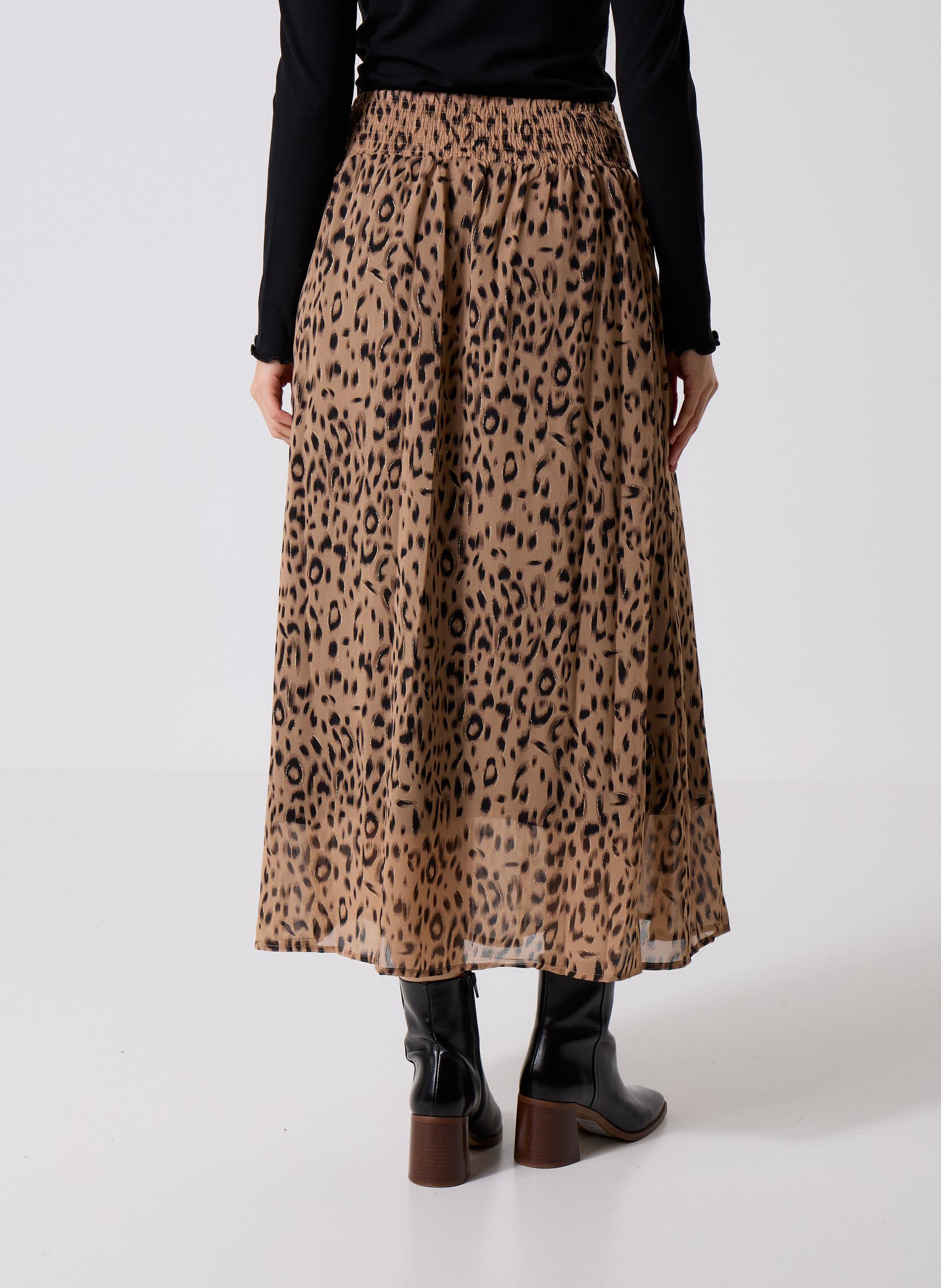 Lange rokken LALS131DN dames meerkleurig Lili Sidonio Lange rokken LALS131DN dames meerkleurig BEIGE PARIS