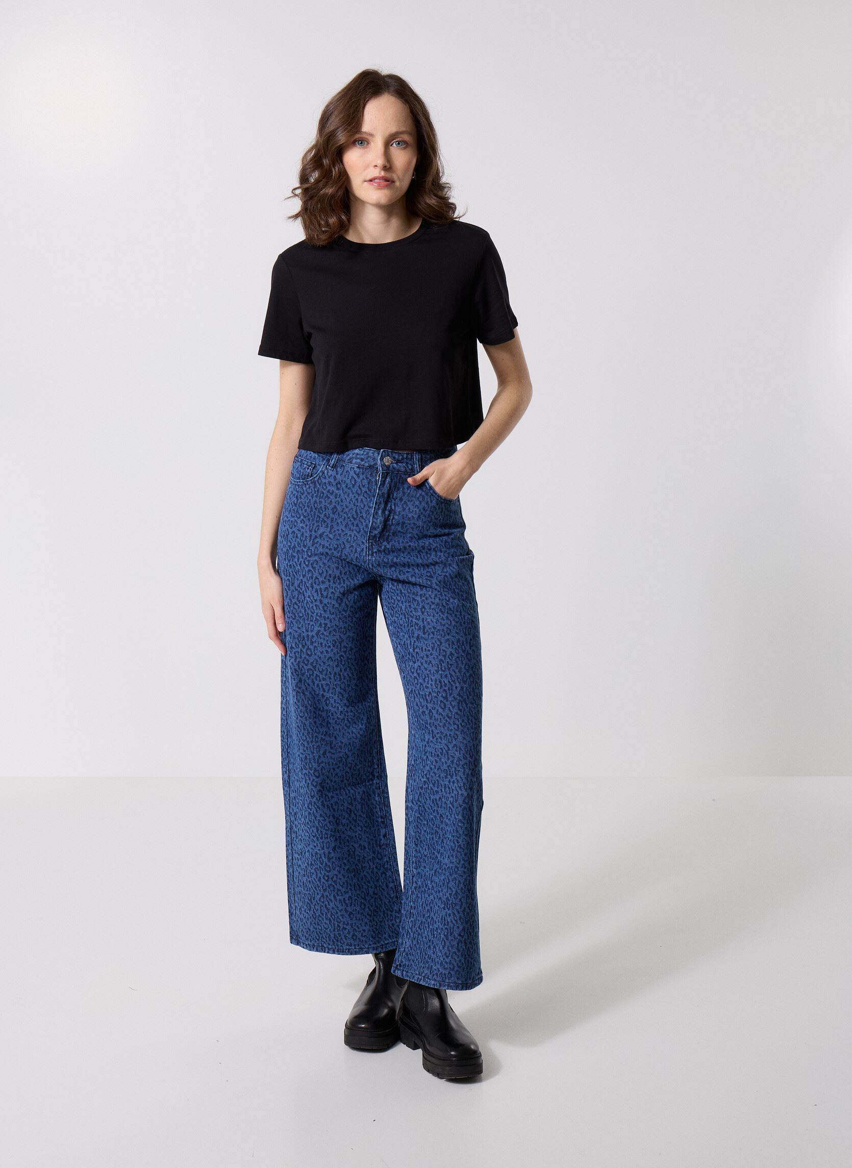 Jeans large EL1137DH femme bleu Lili Sidonio Jeans large EL1137DH femme bleu DENIM BLUE