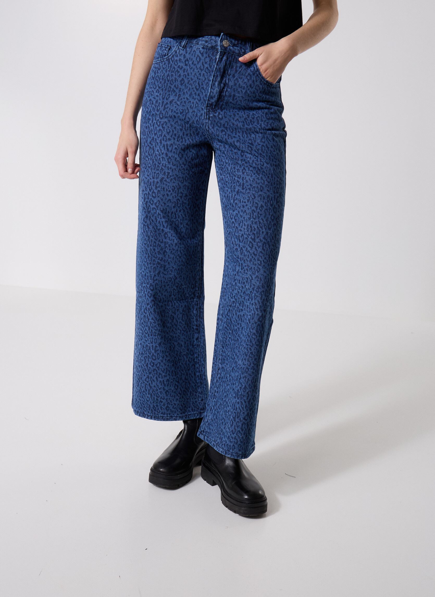 Jeans large EL1137DH femme bleu Lili Sidonio Jeans large EL1137DH femme bleu DENIM BLUE