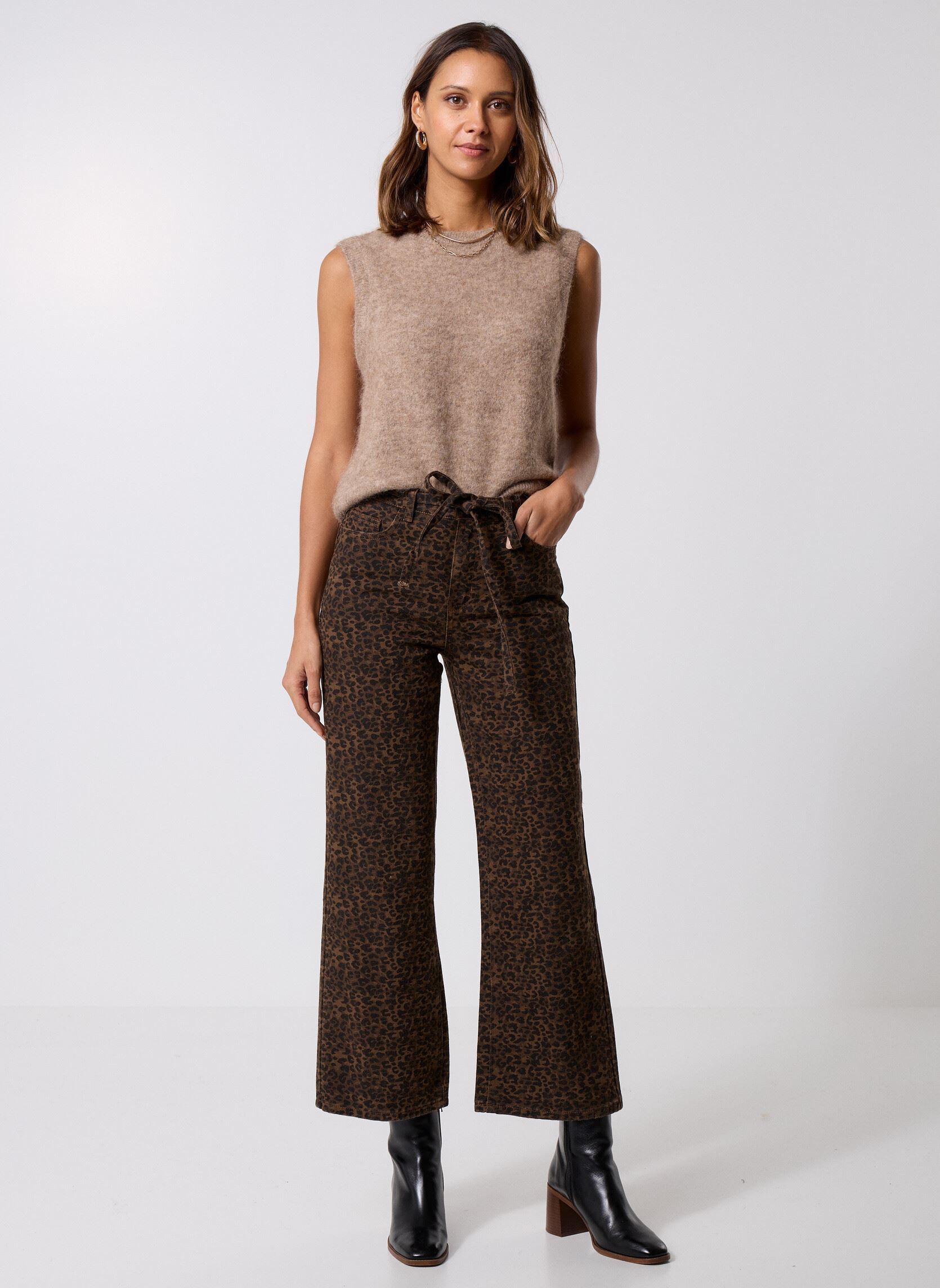 Jeans large ELF1002DH femme marron Lili Sidonio Jeans large ELF1002DH femme marron BROWN