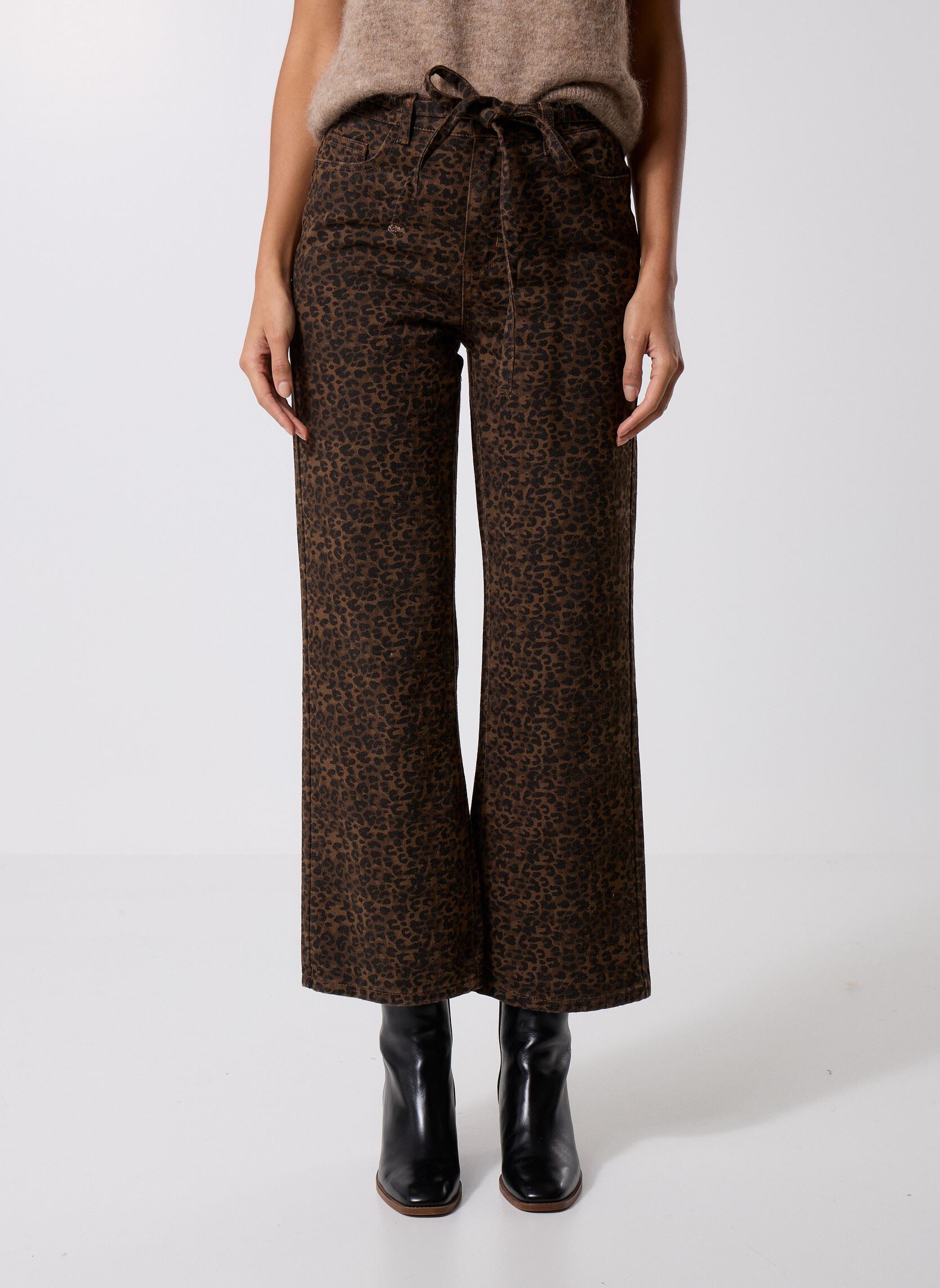 Jeans large ELF1002DH femme marron Lili Sidonio Jeans large ELF1002DH femme marron BROWN