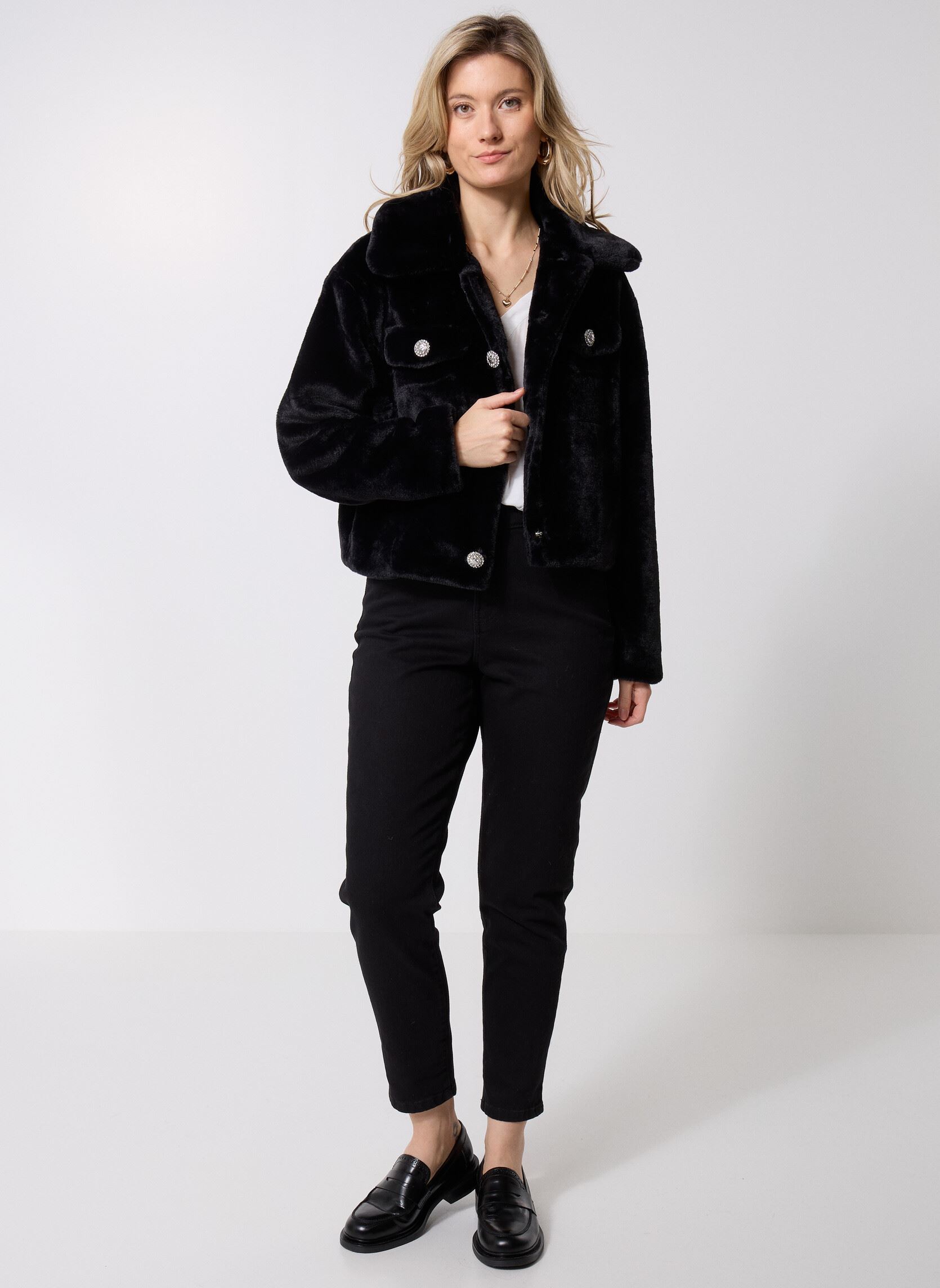 Pelzmäntel HAL51DH damen schwarz Lili Sidonio Pelzmäntel HAL51DH damen schwarz BLACK