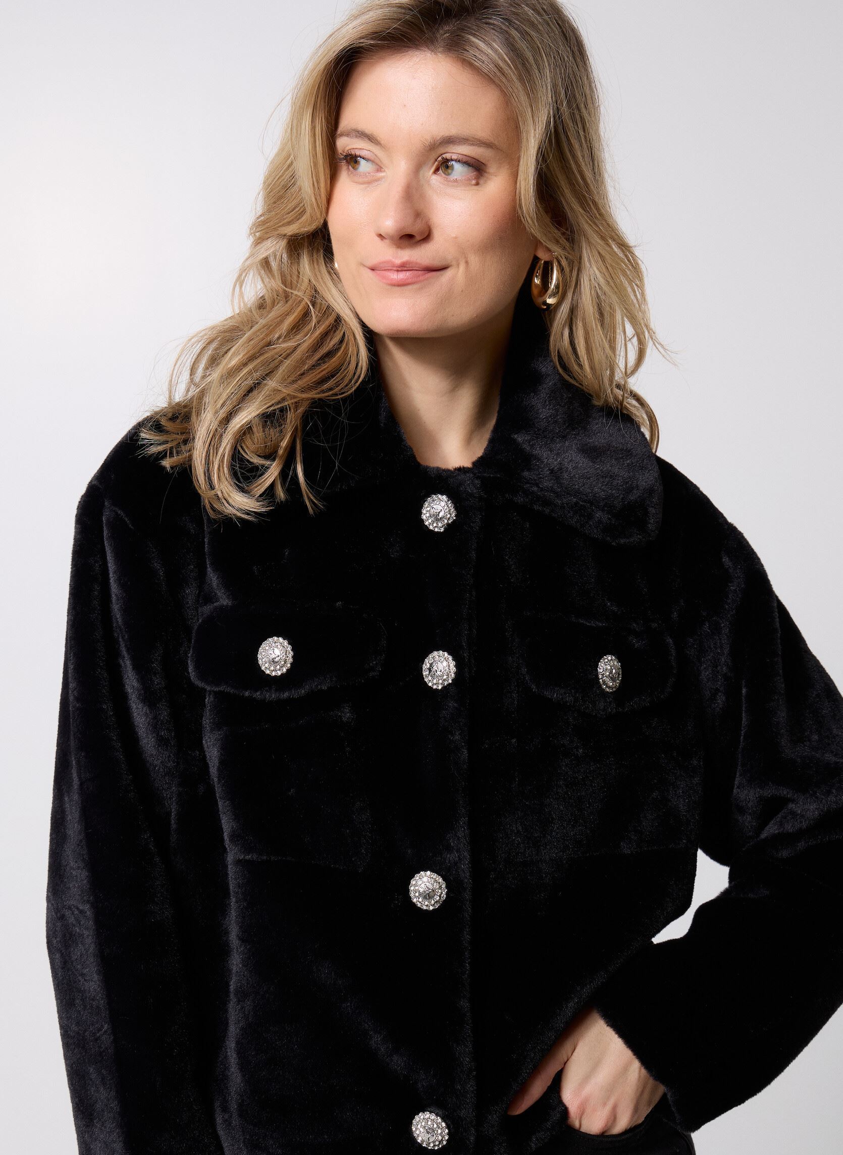Pelzmäntel HAL51DH damen schwarz Lili Sidonio Pelzmäntel HAL51DH damen schwarz BLACK