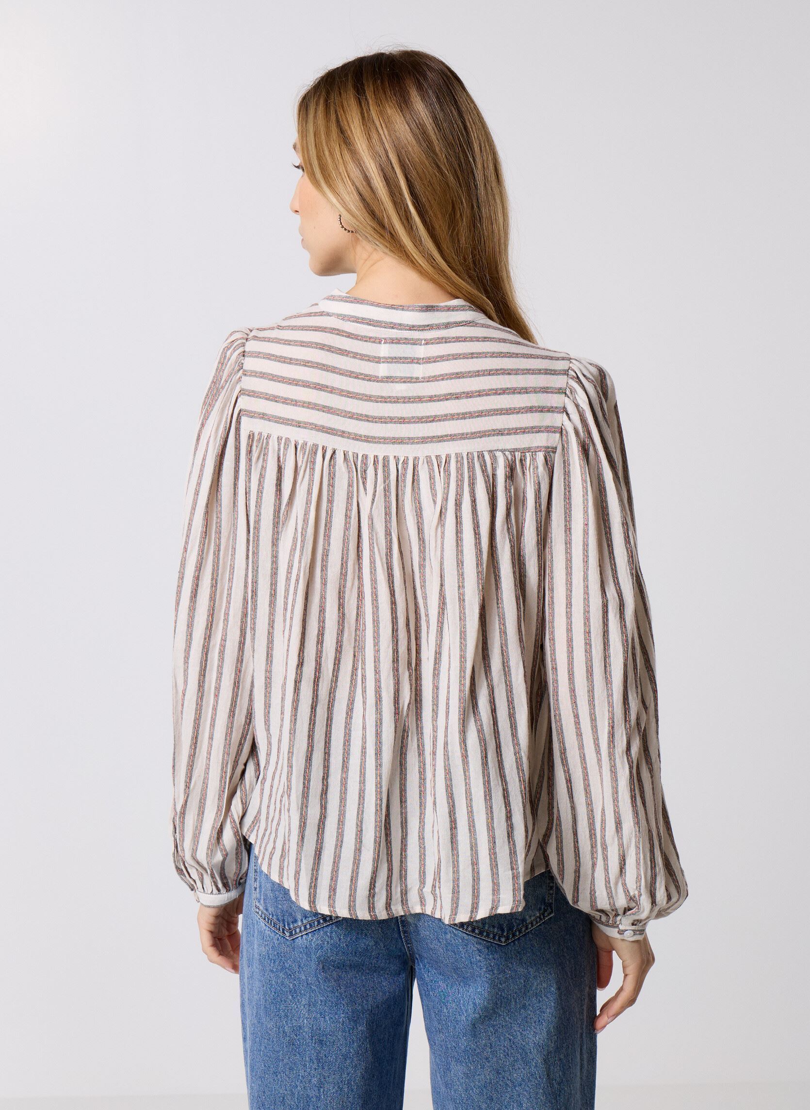 Chemises manches longues LAL587DN femme blanc Lili Sidonio Chemises manches longues LAL587DN femme blanc OFFWHITE