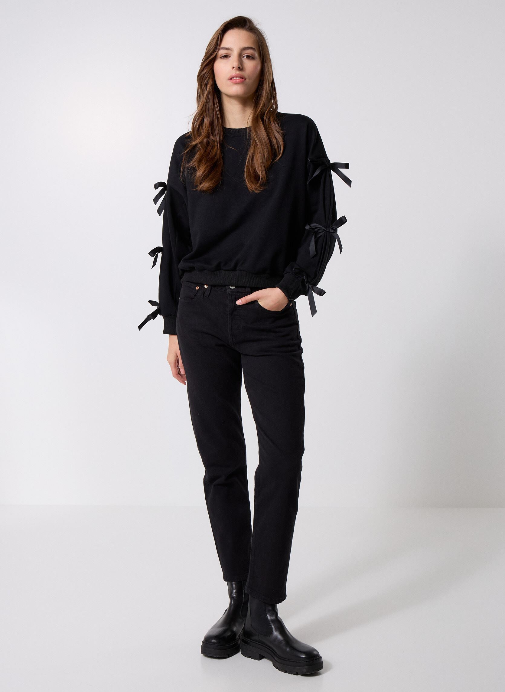 Sweater LAL595DN dames zwart Lili Sidonio Sweater LAL595DN dames zwart BLACK