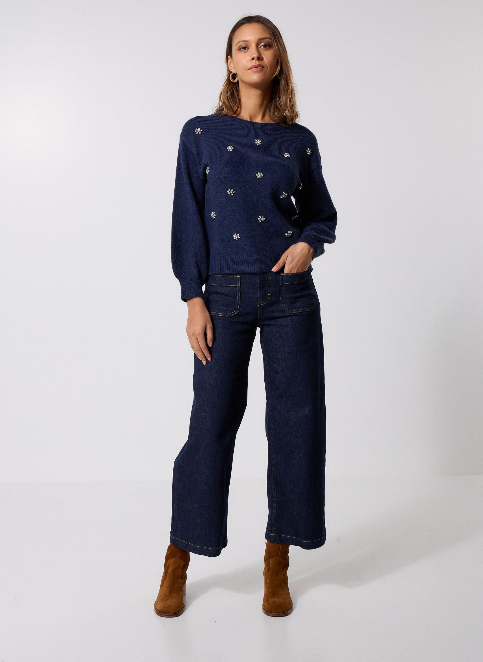 Pulls LAL610DN femme bleu Lili Sidonio Pulls LAL610DN femme bleu NAVY BLUE