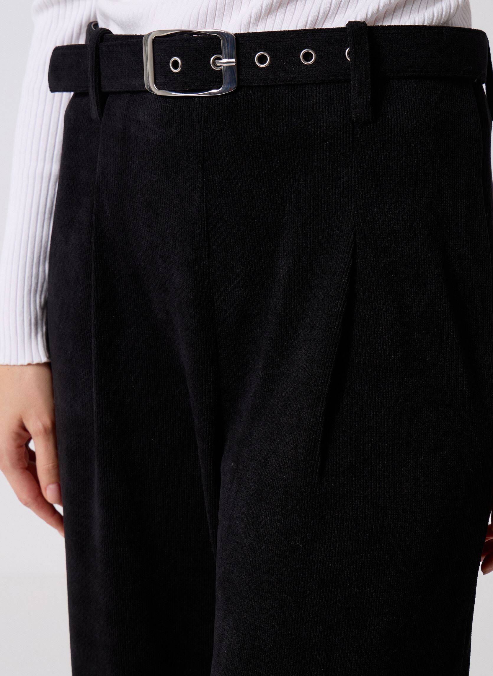 Pantalons larges PL164ADN femme noir Lili Sidonio Pantalons larges PL164ADN femme noir BLACK
