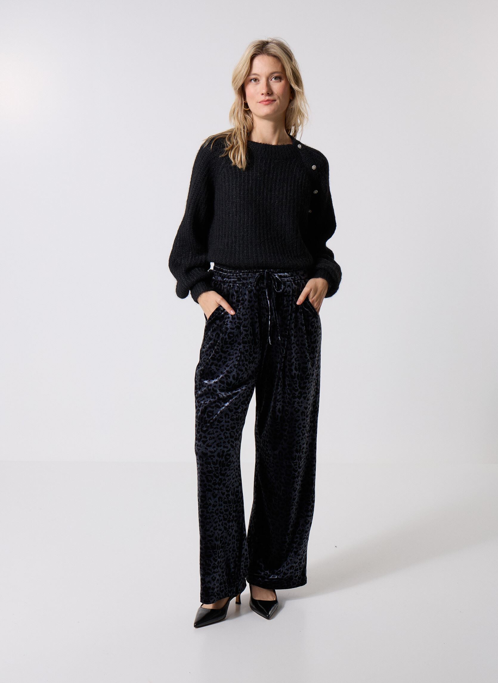 Straight Leg Hosen TL469ADN damen grau Lili Sidonio Straight Leg Hosen TL469ADN damen grau DARK GREY
