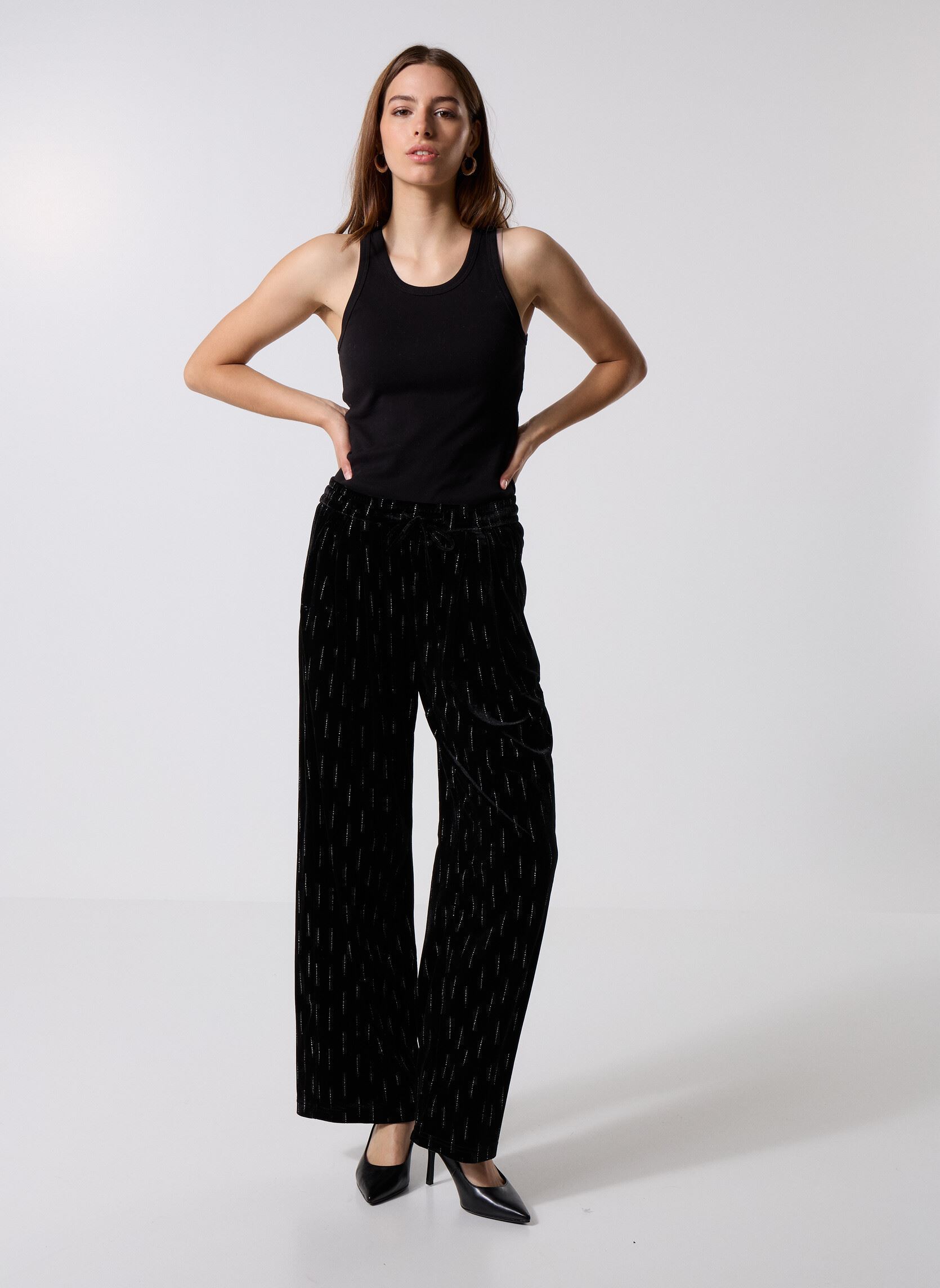 Straight Leg Hosen TL469BDN damen schwarz Lili Sidonio Straight Leg Hosen TL469BDN damen schwarz BLACK