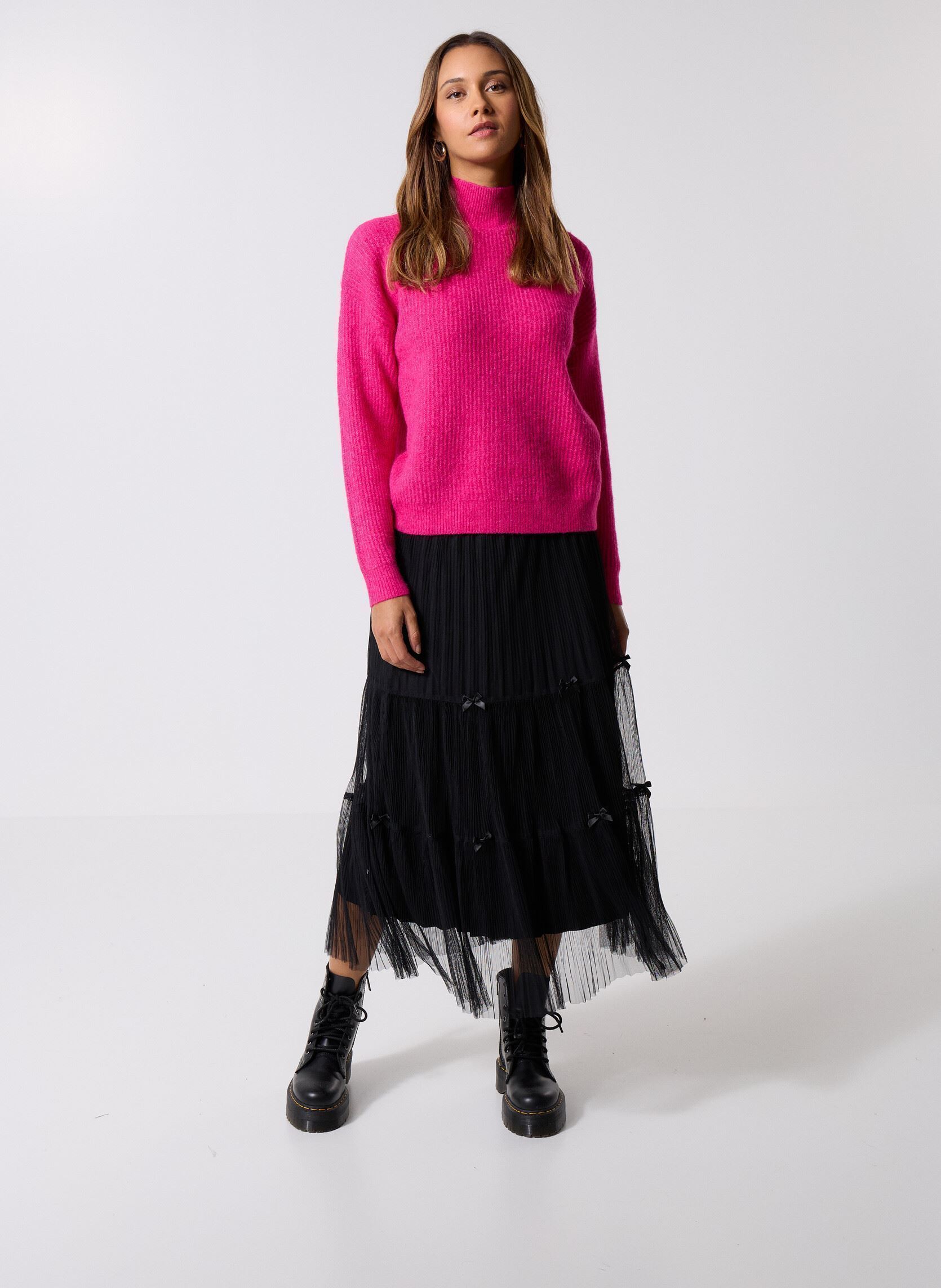 Pulls TL482DH femme rose Lili Sidonio Pulls TL482DH femme rose FUCHSIA