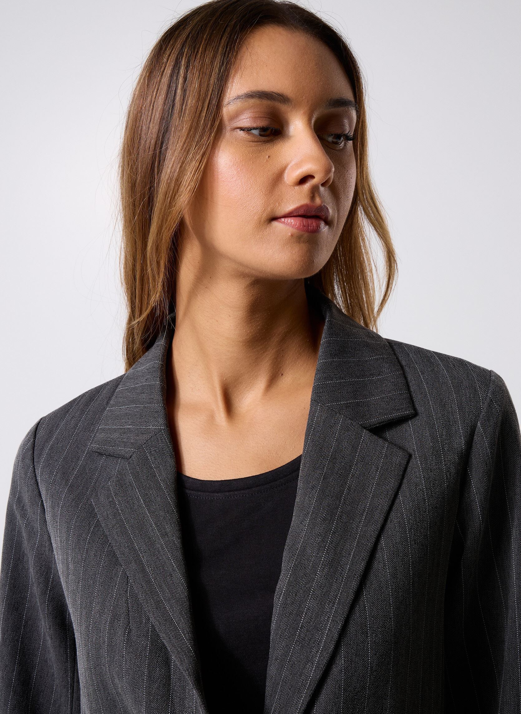 Vestes de blazer TLF111BDN femme gris Lili Sidonio Vestes de blazer TLF111BDN femme gris DARK GREY