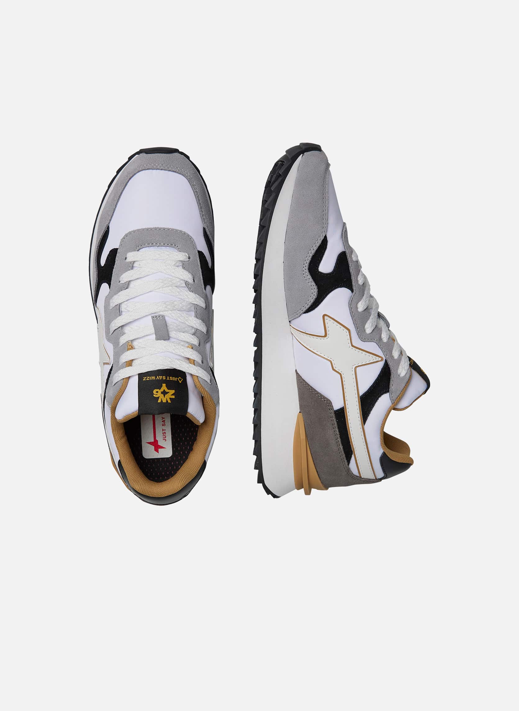 Baskets basses Sneakers YAK-M. Blanc-Noir- homme blanc W6YZ Baskets basses Sneakers YAK-M. Blanc-Noir- homme blanc Blanc chiné