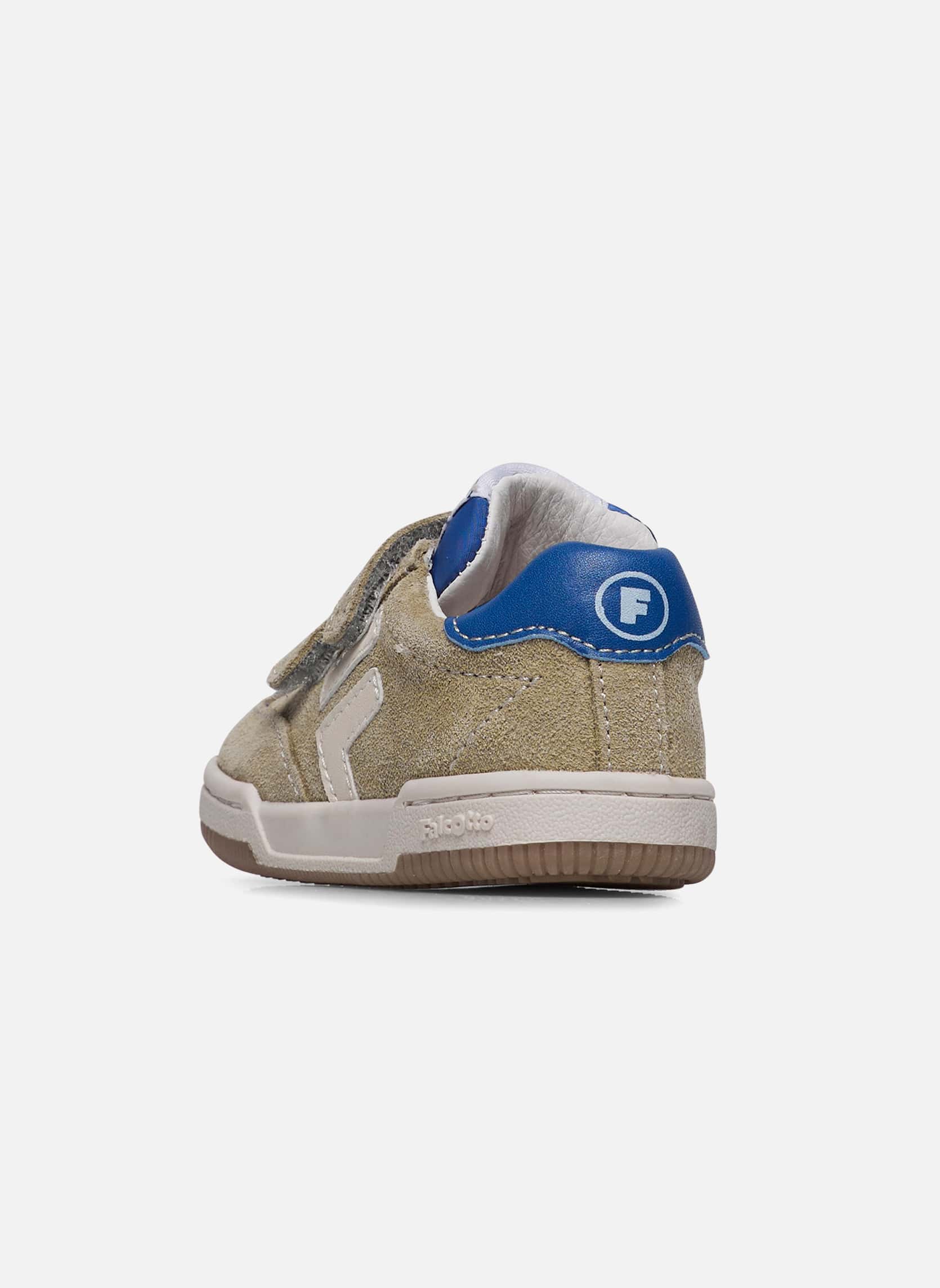 Baskets Falcotto Garçon - Tige En Cuir Ajouré - Double Velcro - Semelle Antidérapante