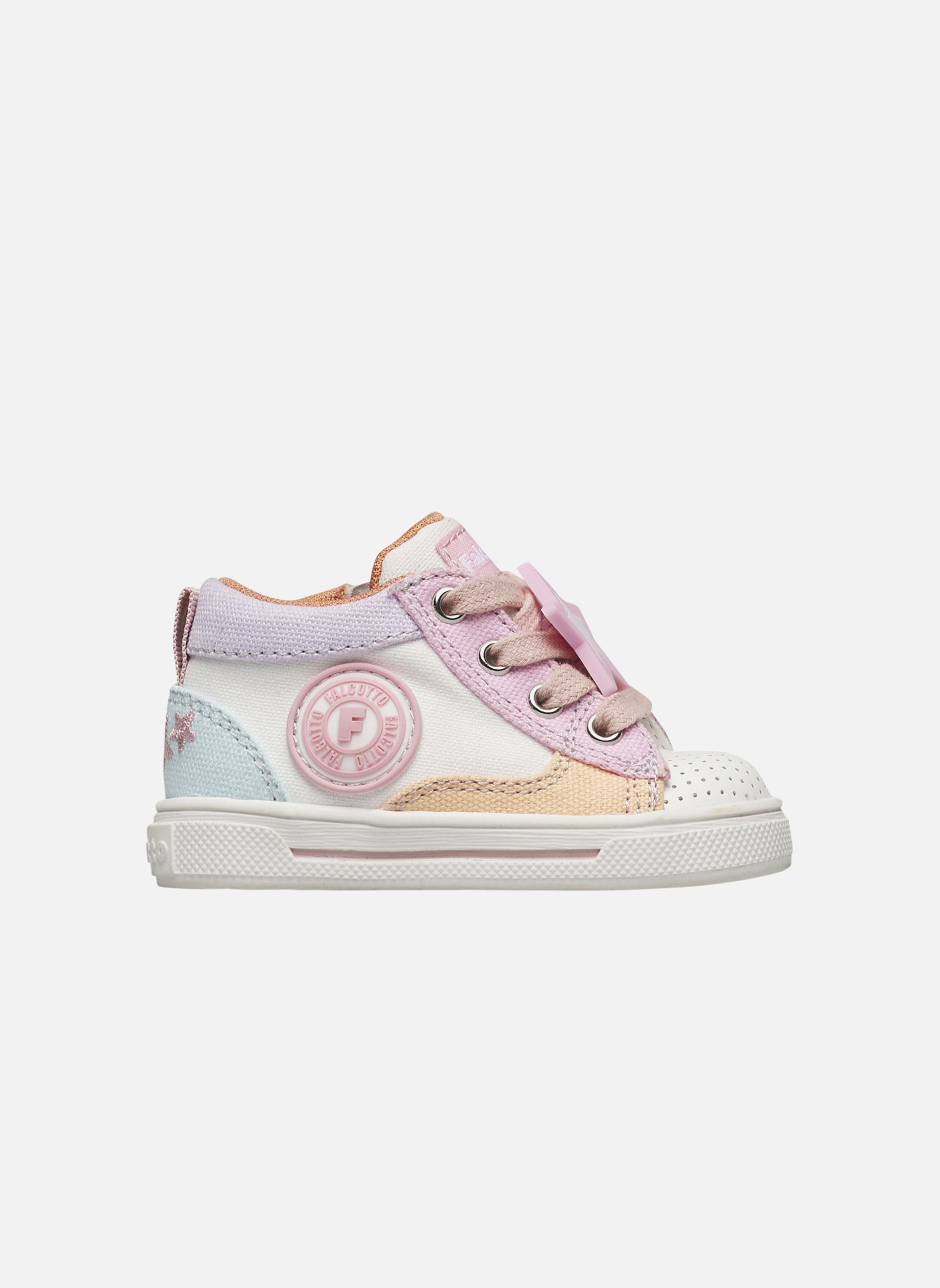 Baskets basses Sneakers SHIN ZIP. Blanc-Rose- garçon rose Falcotto Baskets basses Sneakers SHIN ZIP. Blanc-Rose- garçon rose Rose saumon
