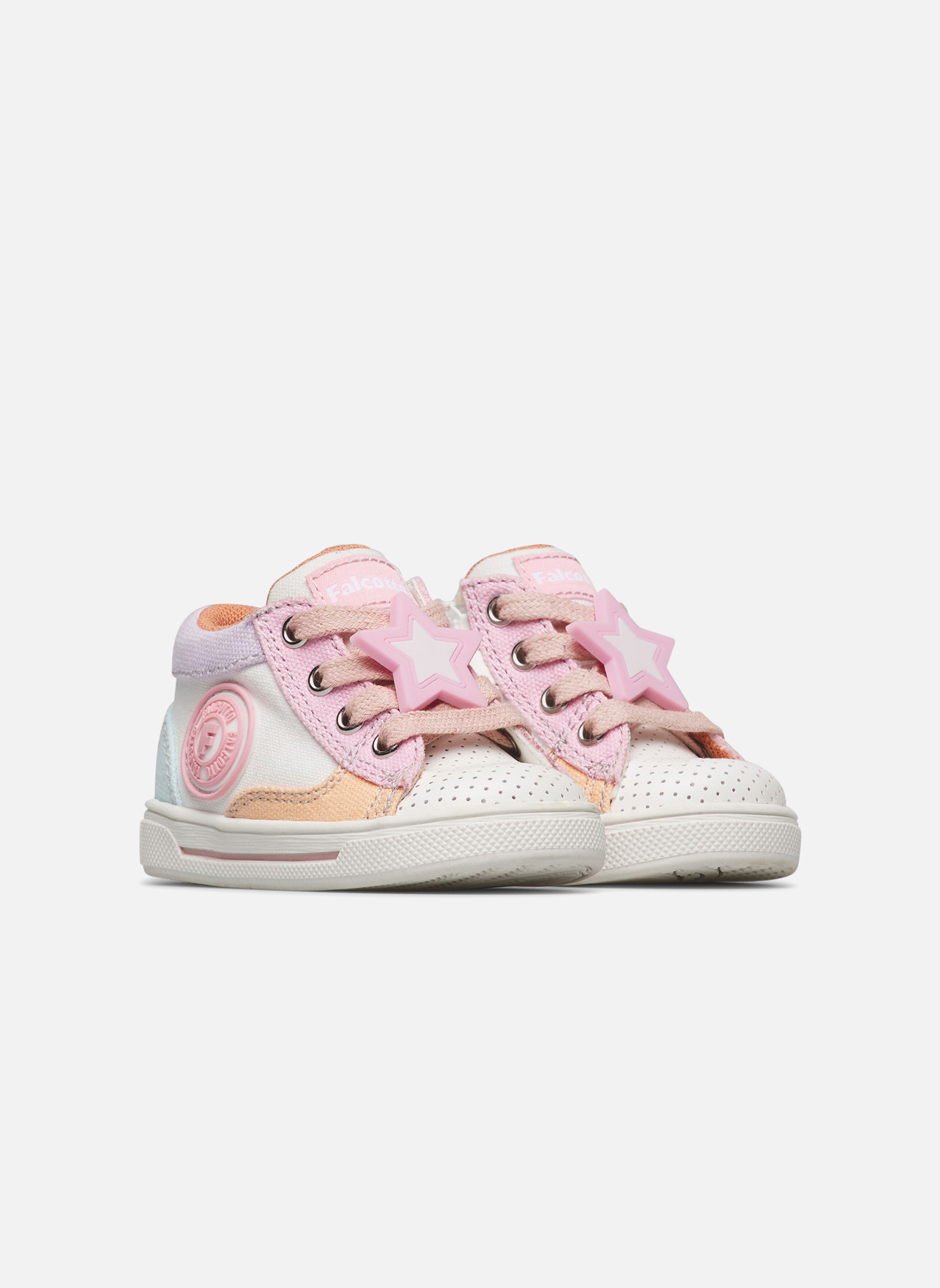 Baskets basses Sneakers SHIN ZIP. Blanc-Rose- garçon rose Falcotto Baskets basses Sneakers SHIN ZIP. Blanc-Rose- garçon rose Rose saumon