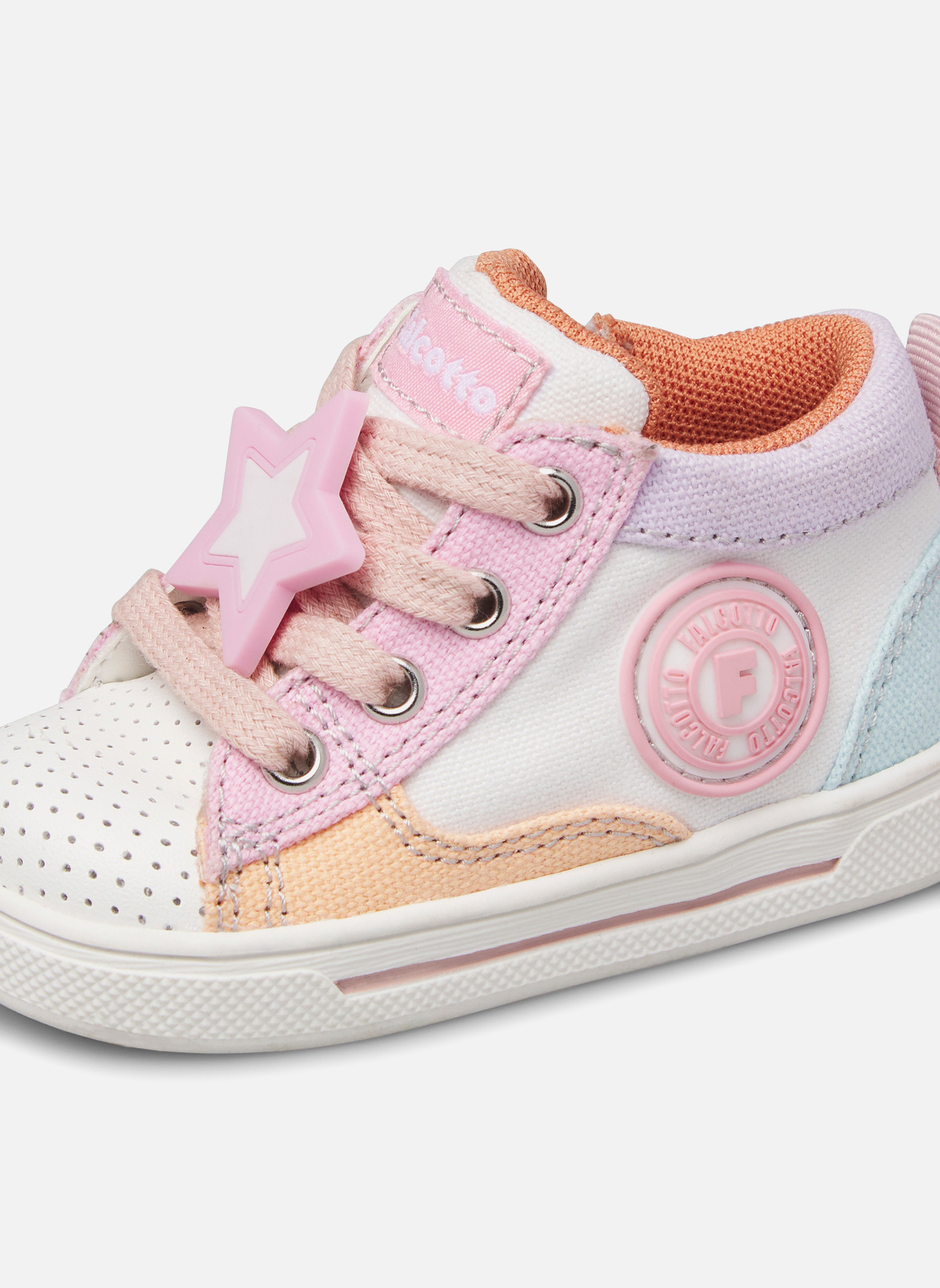 Baskets basses Sneakers SHIN ZIP. Blanc-Rose- garçon rose Falcotto Baskets basses Sneakers SHIN ZIP. Blanc-Rose- garçon rose Rose saumon