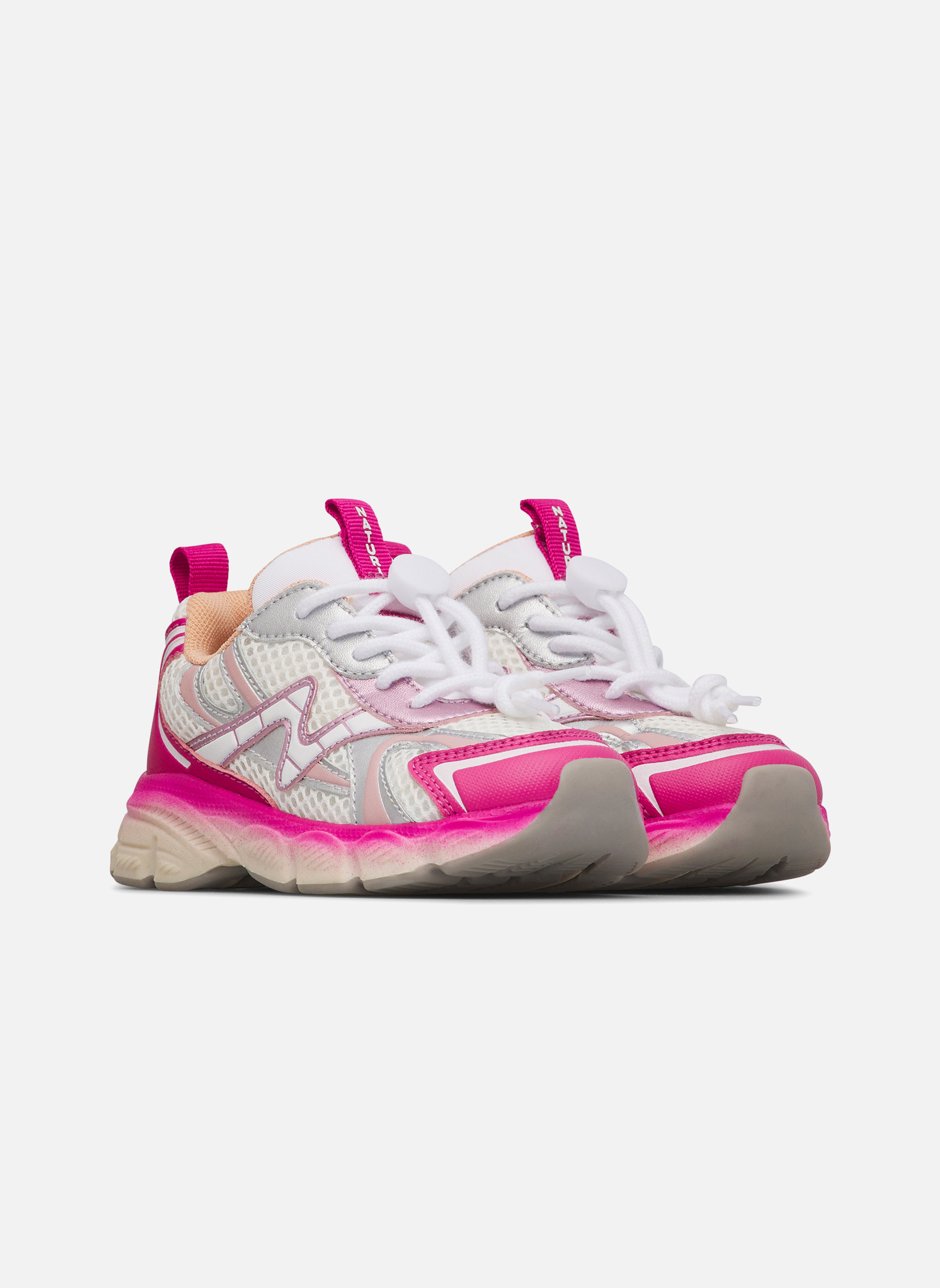 Baskets basses Sneakers WAVE. Blanc-Gris-Bleu garçon rose Naturino Baskets basses Sneakers WAVE. Blanc-Gris-Bleu garçon rose Rose fluo