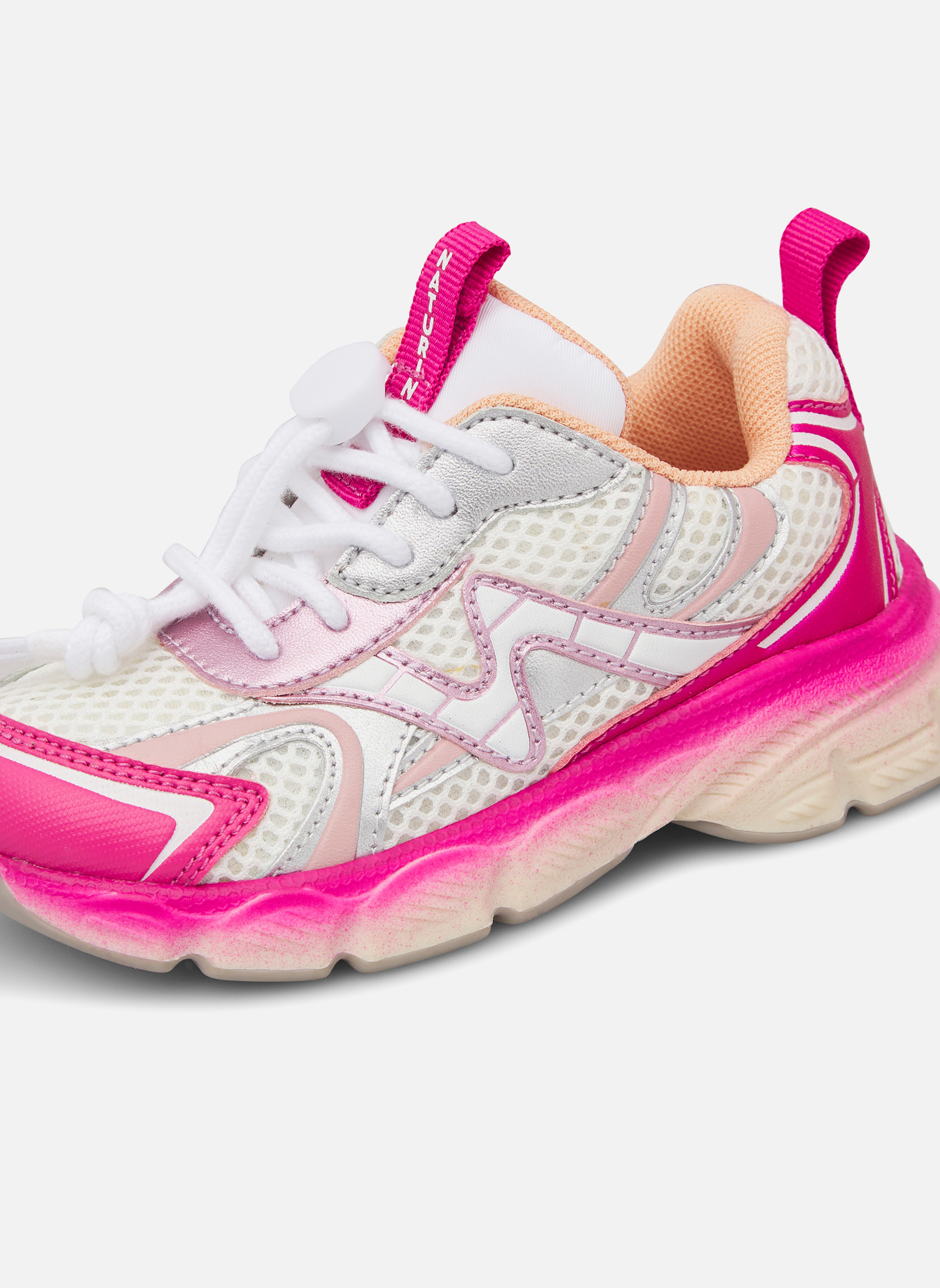 Baskets basses Sneakers WAVE. Blanc-Gris-Bleu garçon rose Naturino Baskets basses Sneakers WAVE. Blanc-Gris-Bleu garçon rose Rose fluo