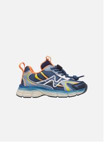 Baskets basses Sneakers WAVE. Blanc-Gris-Bleu garçon rose
