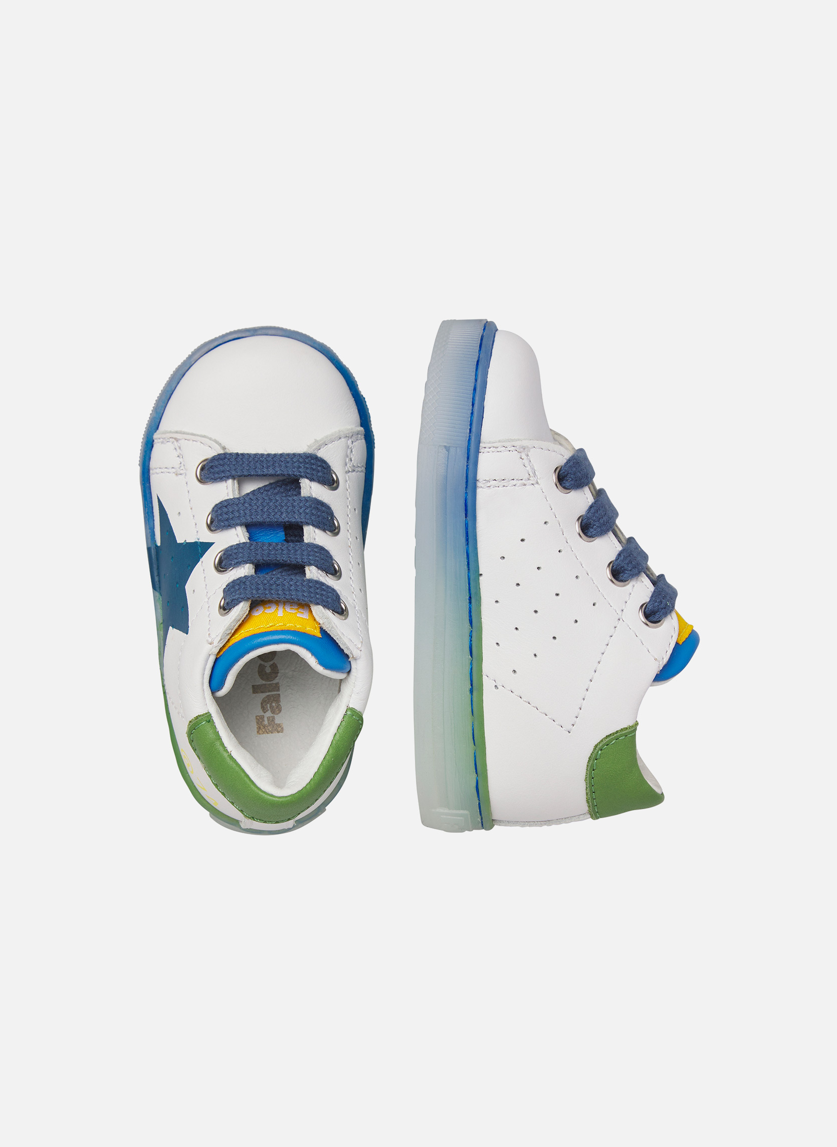 Baskets basses Sneakers SALAZAR 3 Blanc-Bleu clair- garçon blanc Falcotto Baskets basses Sneakers SALAZAR 3 Blanc-Bleu clair- garçon blanc Blanc