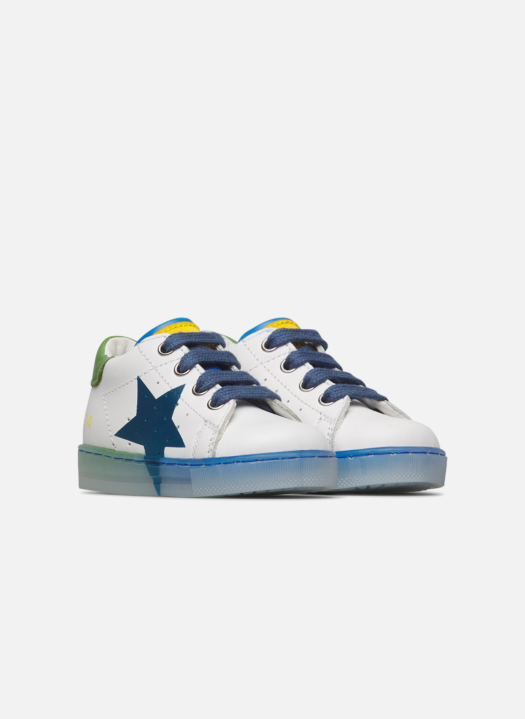 Baskets basses Sneakers SALAZAR 3 Blanc-Bleu clair- garçon blanc Falcotto Baskets basses Sneakers SALAZAR 3 Blanc-Bleu clair- garçon blanc Blanc