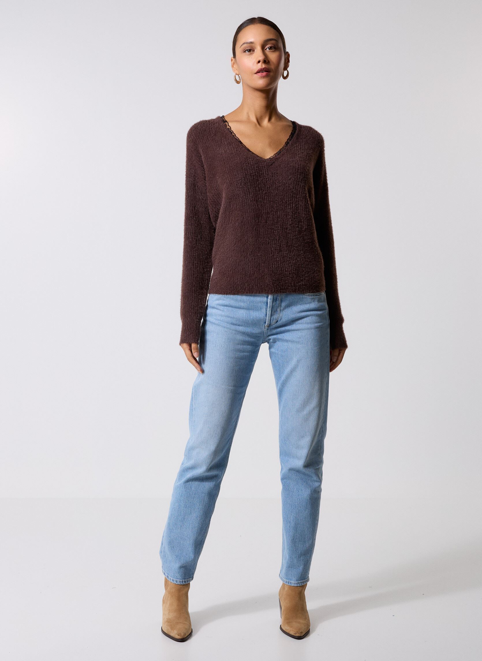 Pulls E1190DN femme marron Molly Bracken Pulls E1190DN femme marron CHOCOLATE